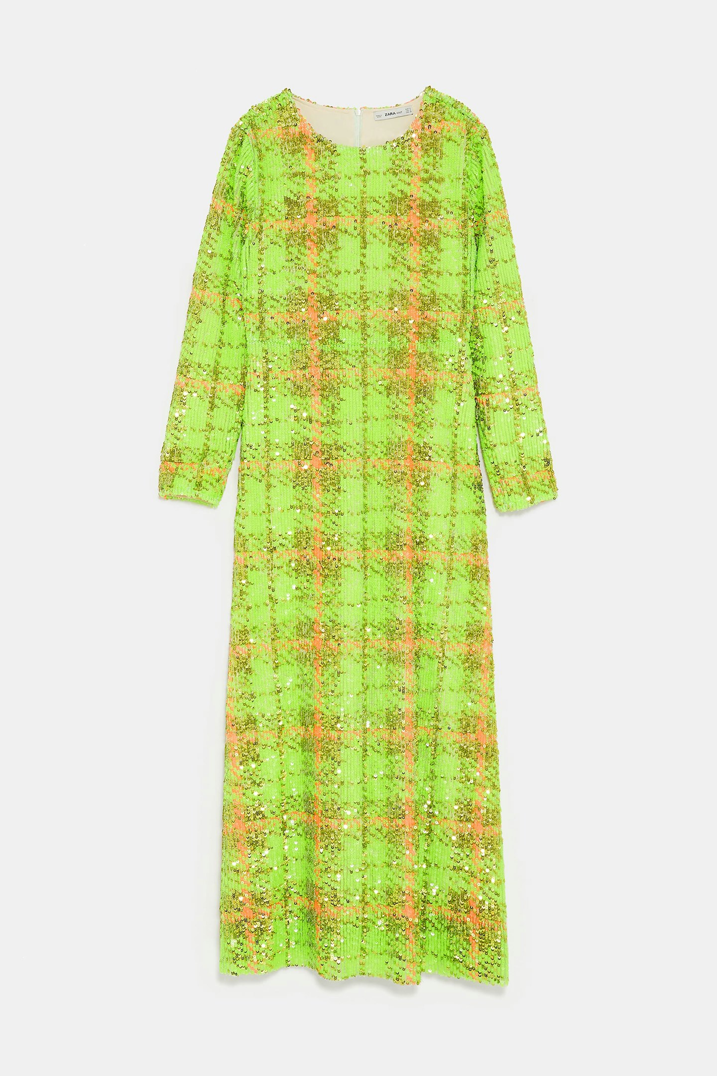 Zara, Limited Edition Sequined Check Dress, £119