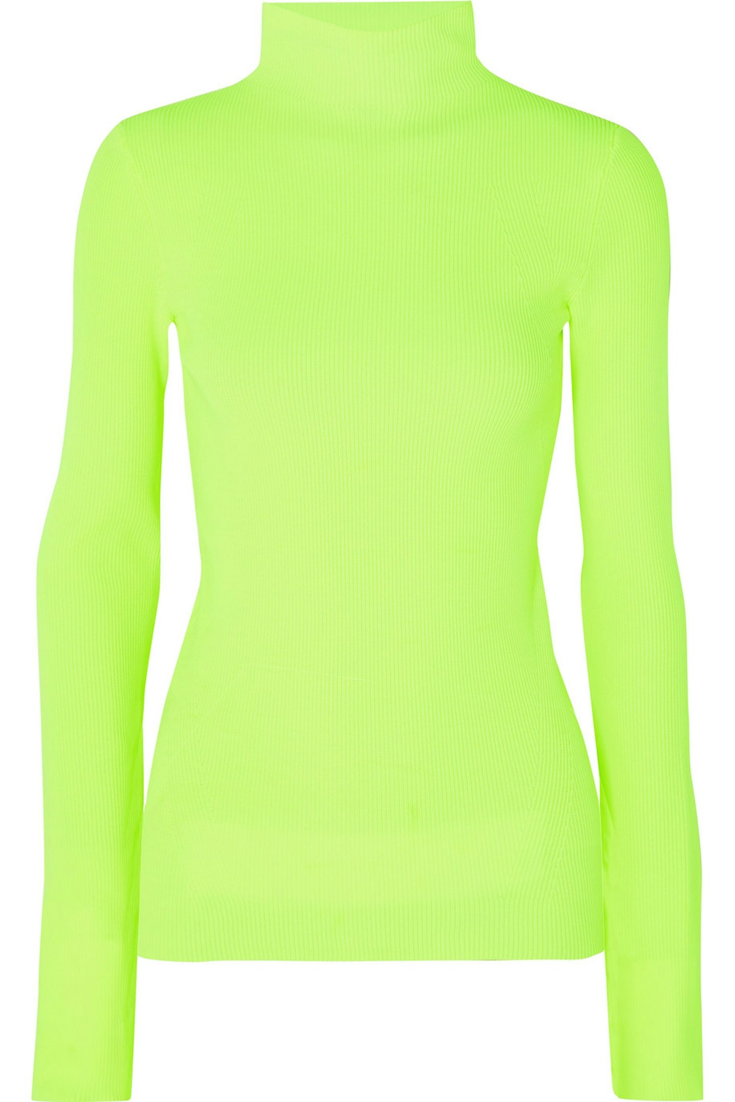 Helmut Lang, Neon Ribbed Cotton Turtleneck Sweater, £265, Net-A-Porter.com