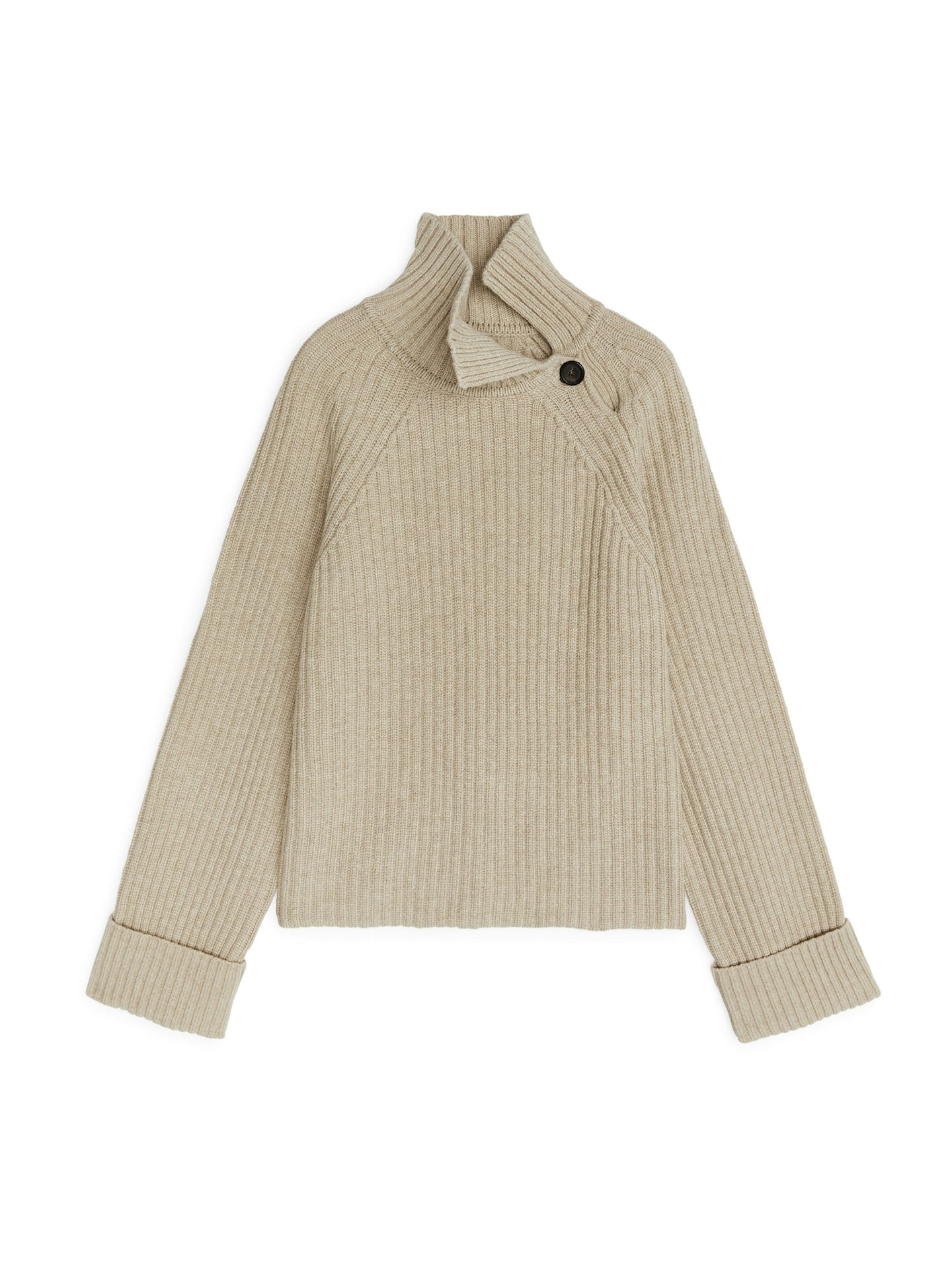 Arket, High-Neck Wool-Blend Jumper, £99