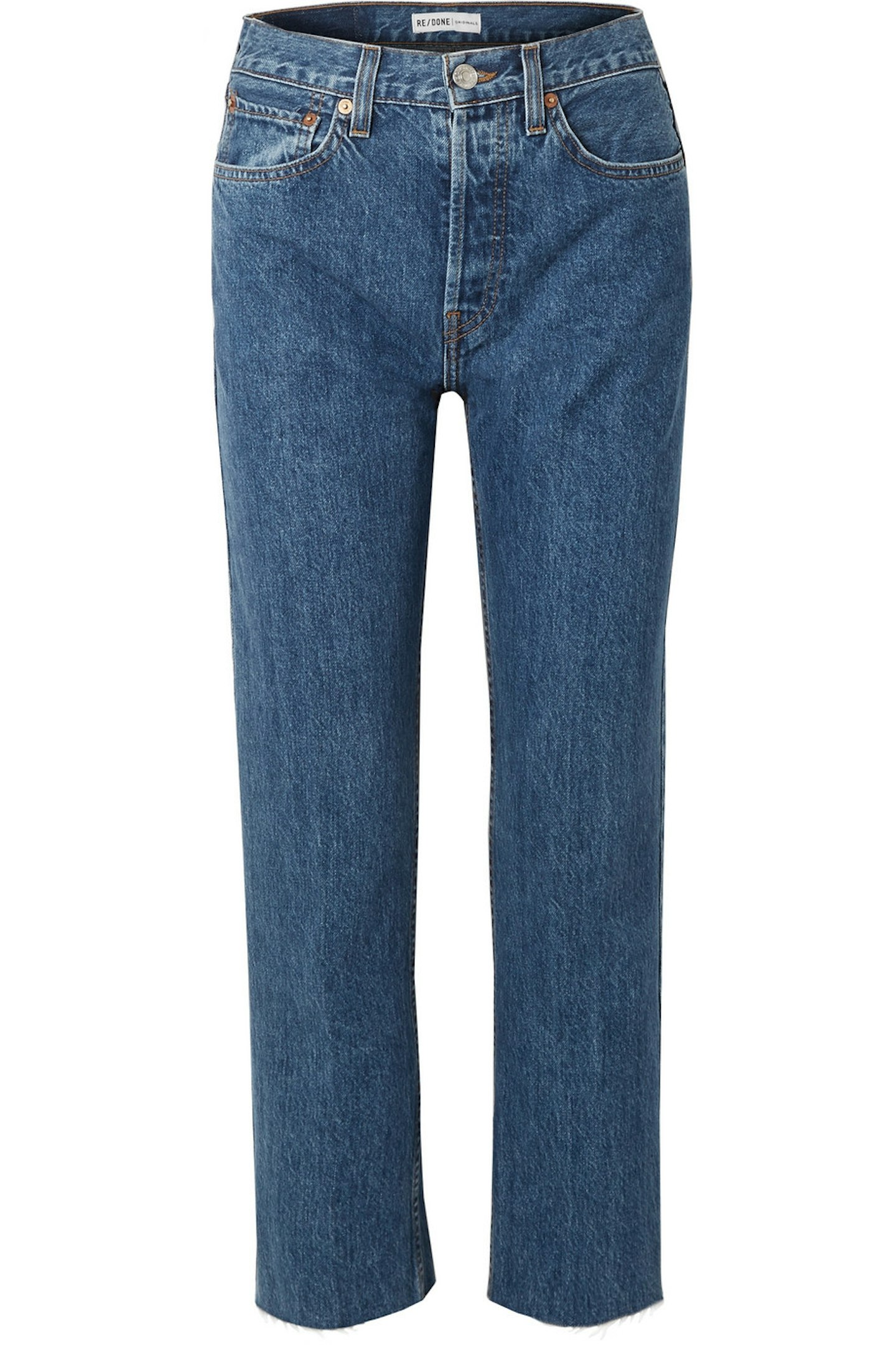 Re/Done, High Rise Stove Pipe Straight-Leg Jeans, £255, Net-A-Porter