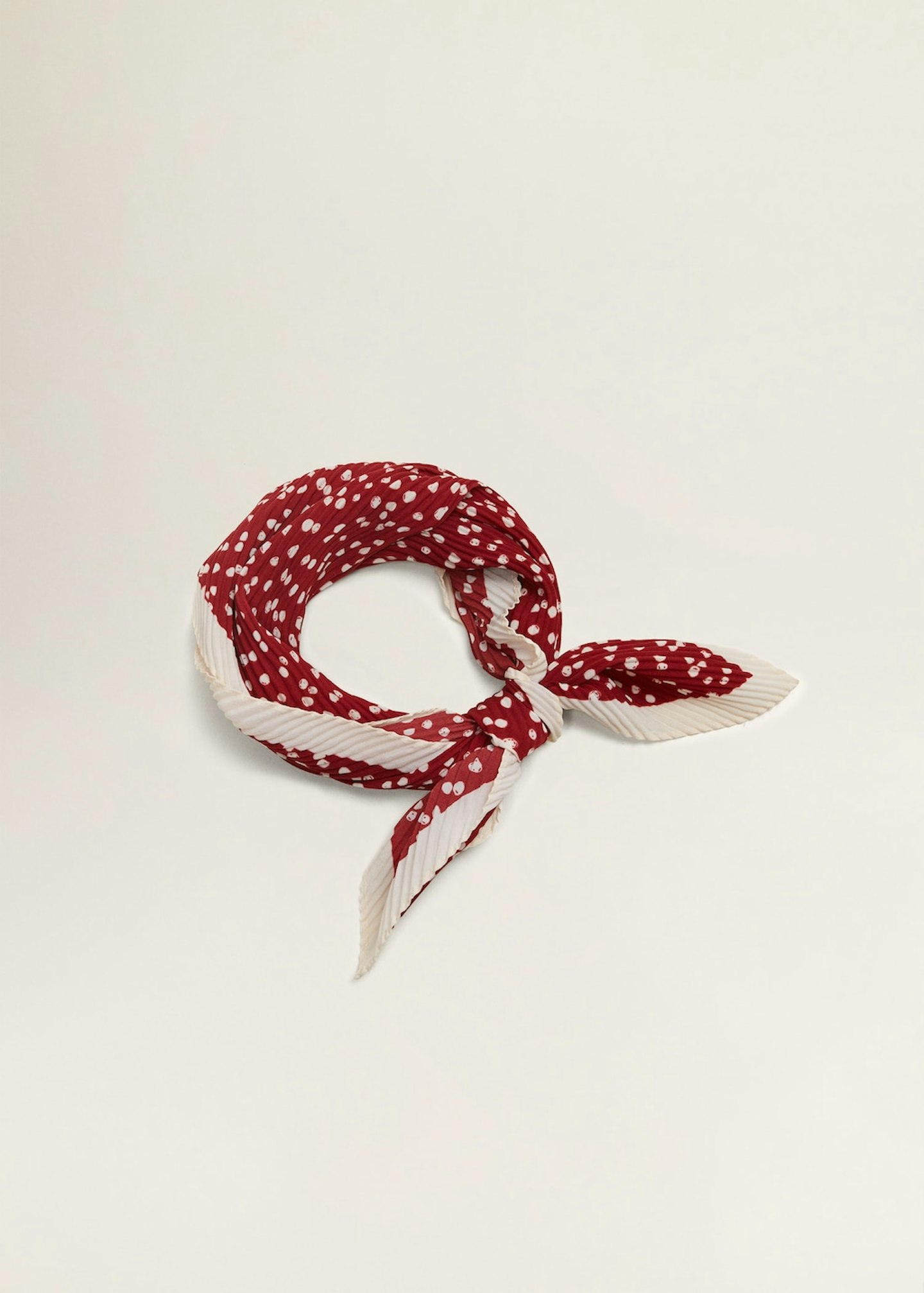 Mango, Printed Pleated Scarf