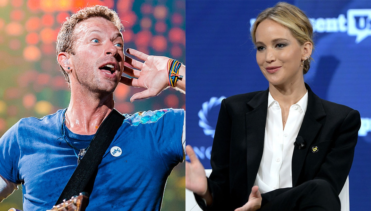 Chris Martin and Jennifer Lawrence