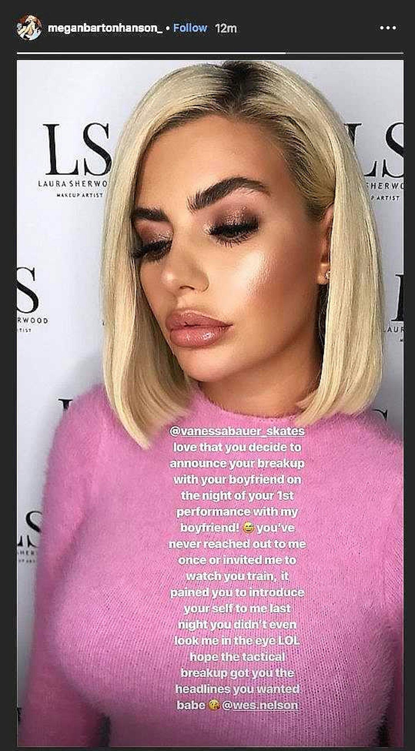 Megan Barton-Hanson Instagram story