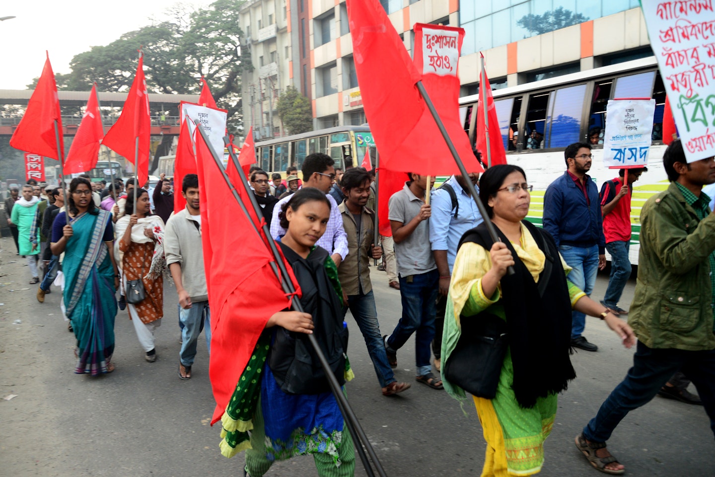 Bangladesh garment factory protest 