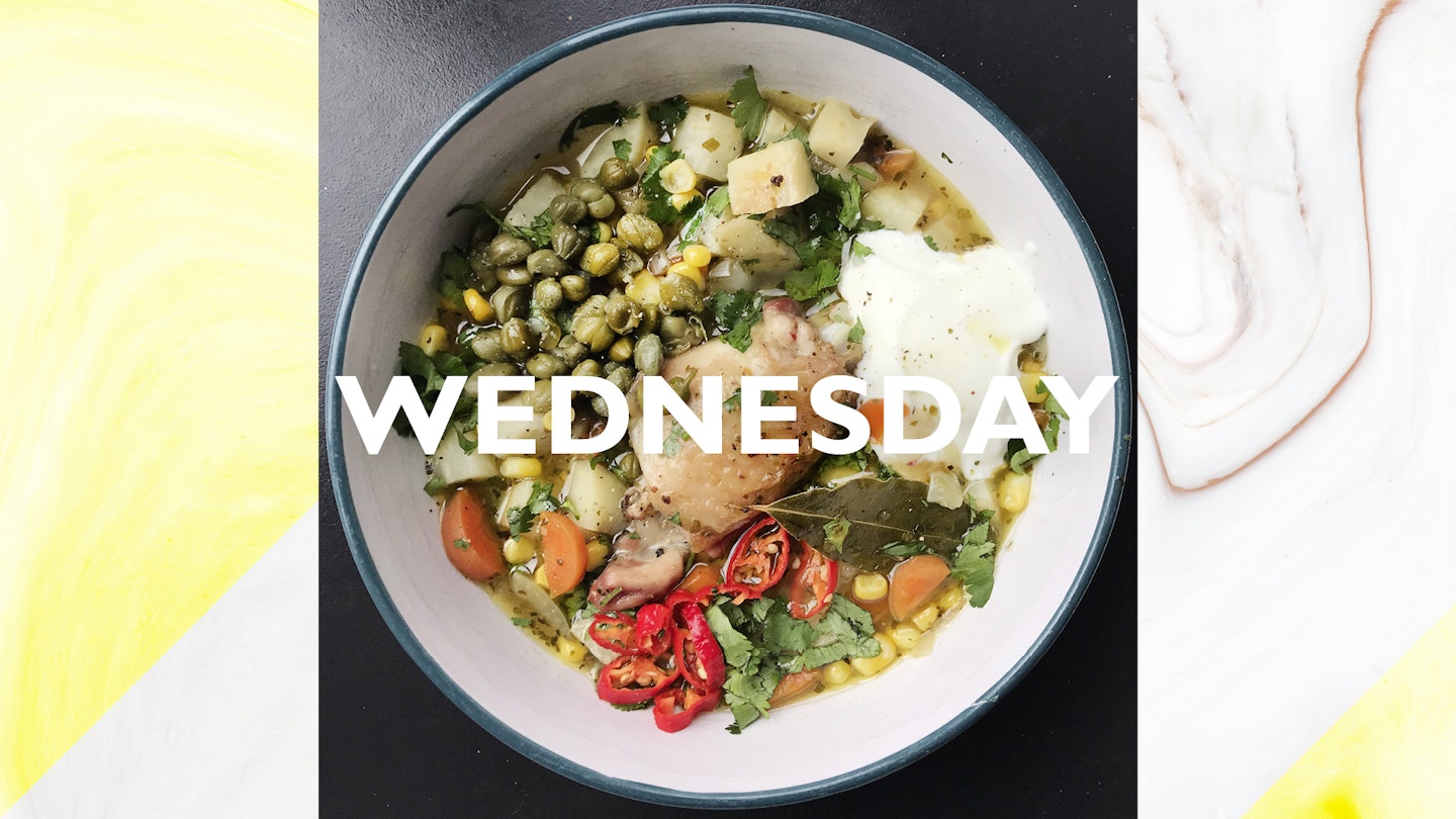 Wednesday – Colombian chicken stew, 20 mins