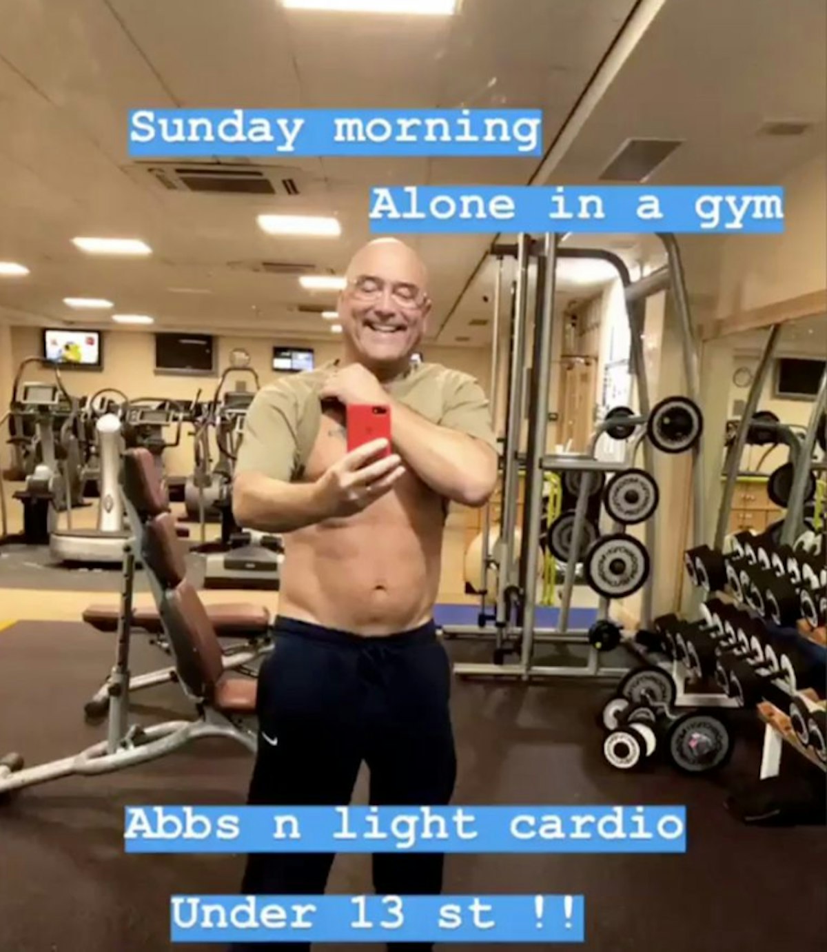Masterchef's Gregg Wallace shows off new physique in gym selfie ...