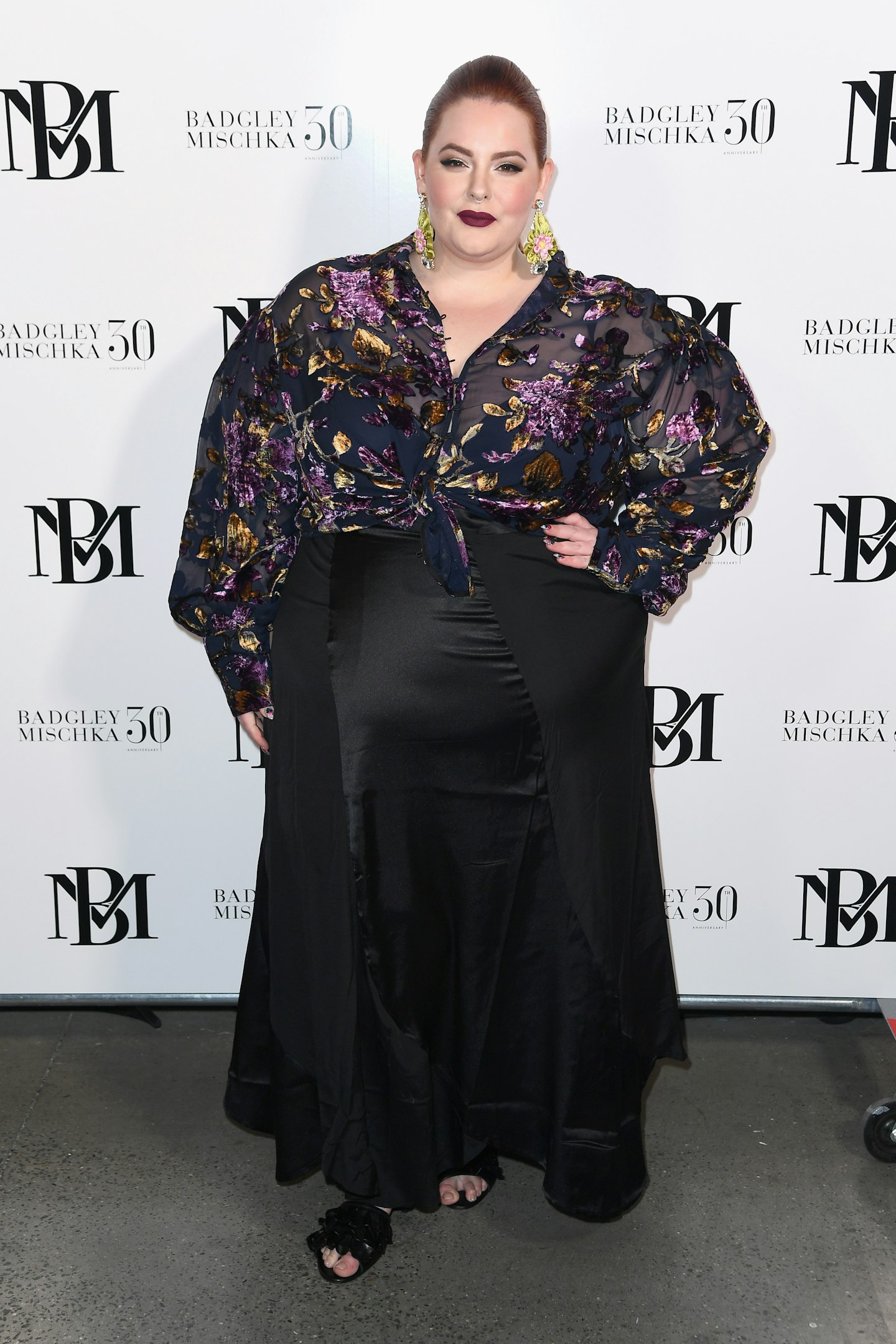 Tess Holliday at the Badgley Mischka fahsion show.