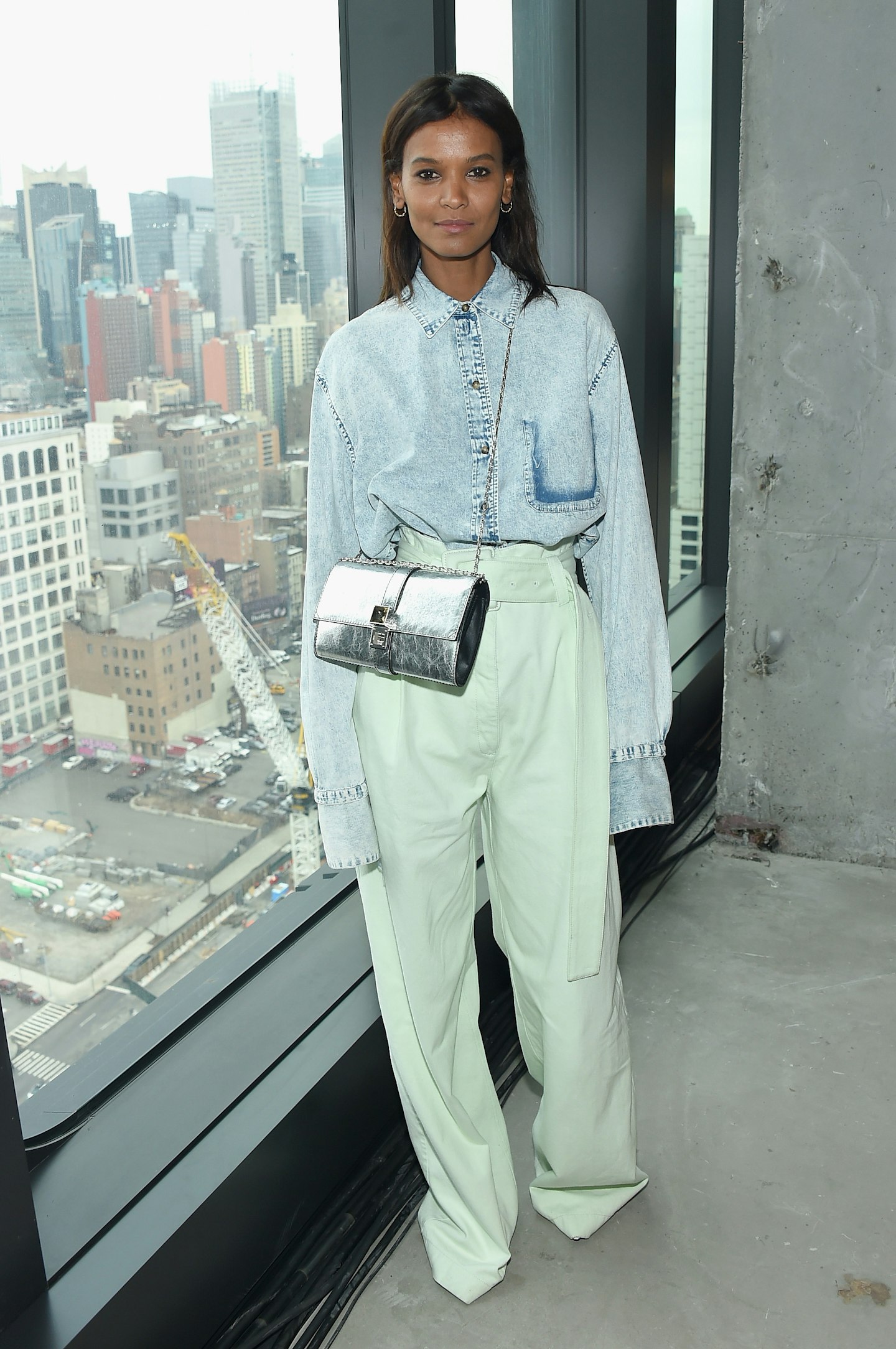 Liya Kebede attending the Proenza Schouler aw19 fashion show.