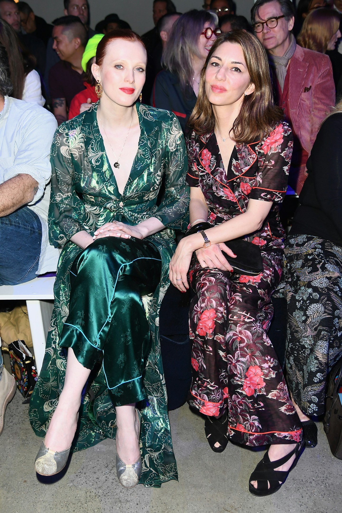 Karen Elson and Sofia Coppola on the front row at the Anna Sui show during NYFW.