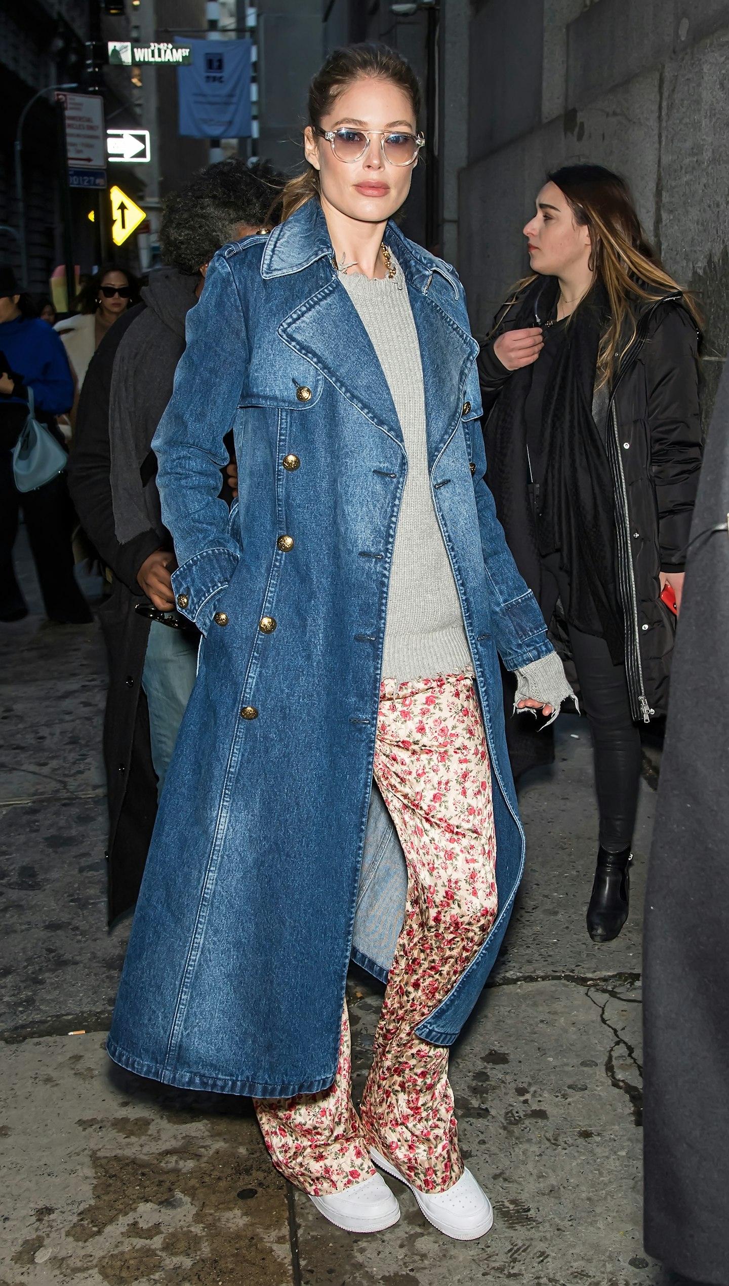 Doutzen Kroes leaving the Michael Kors show.