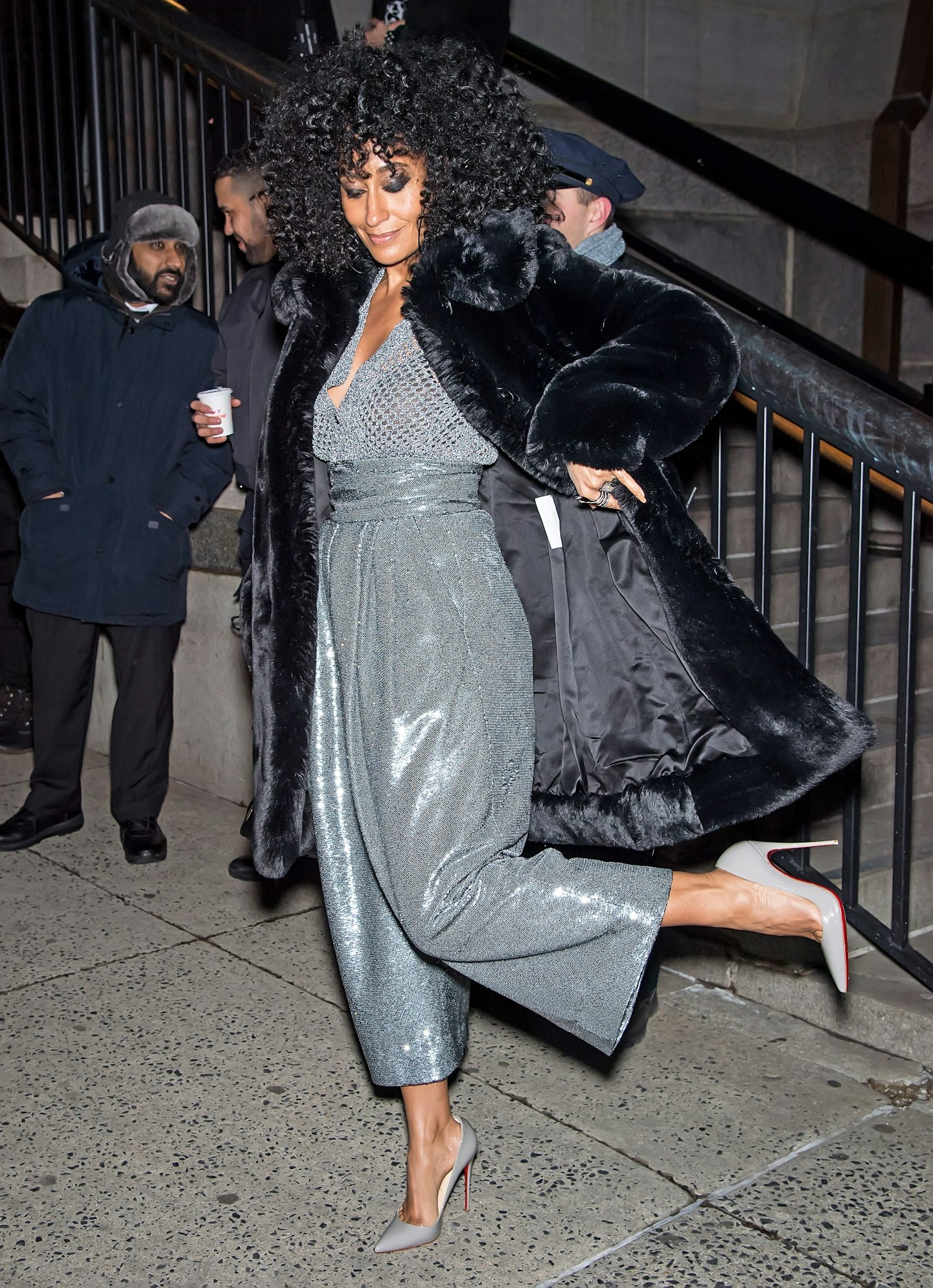 Tracee Ellis Ross is  arriving at the Marc Jacobs AW19 fashion show.
