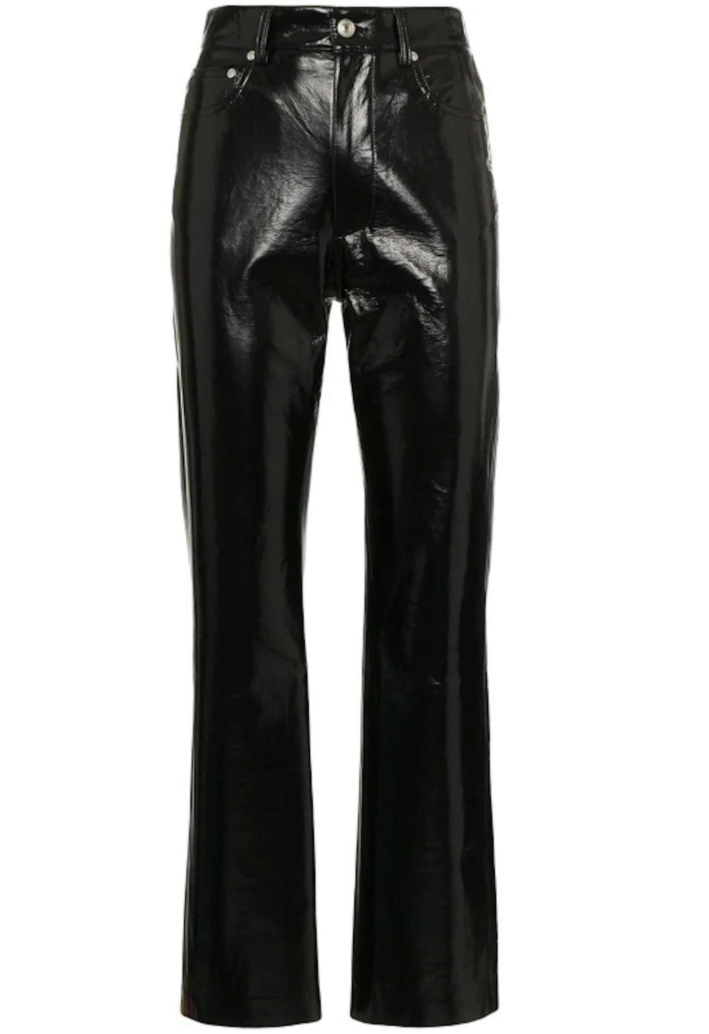 MGSM, High Waisted Vinyl Trousers, £270, Farfetch