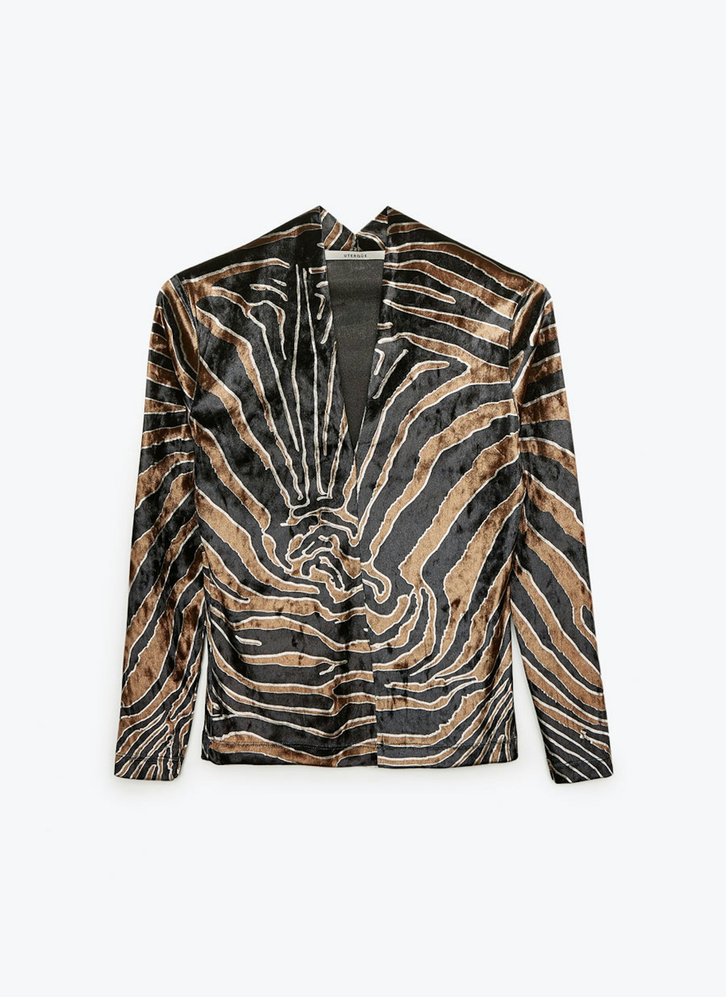 Uterque, Zebra Velvet Top, £69
