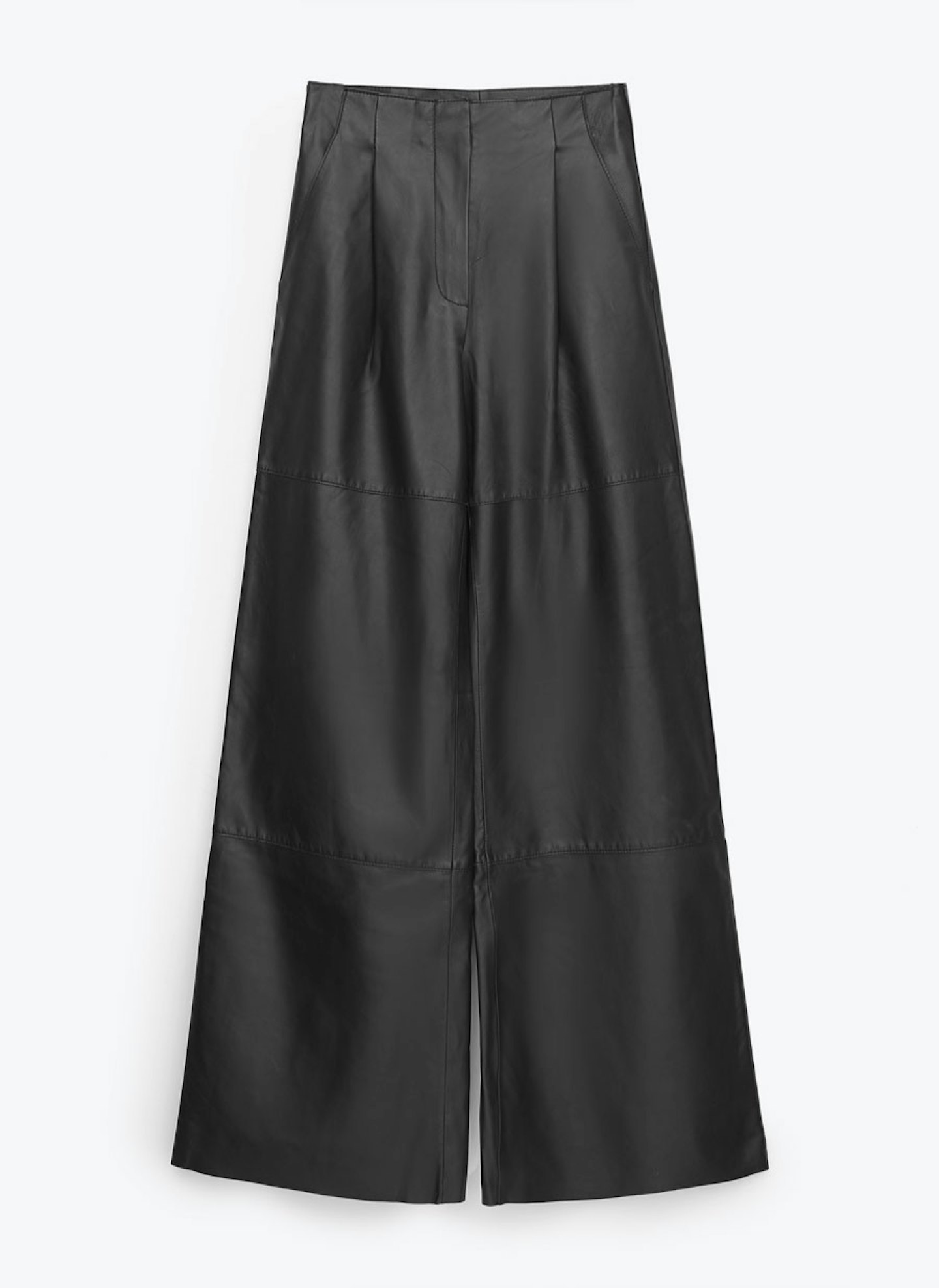 Uterque, Leather Wide-Leg Trousers, £250