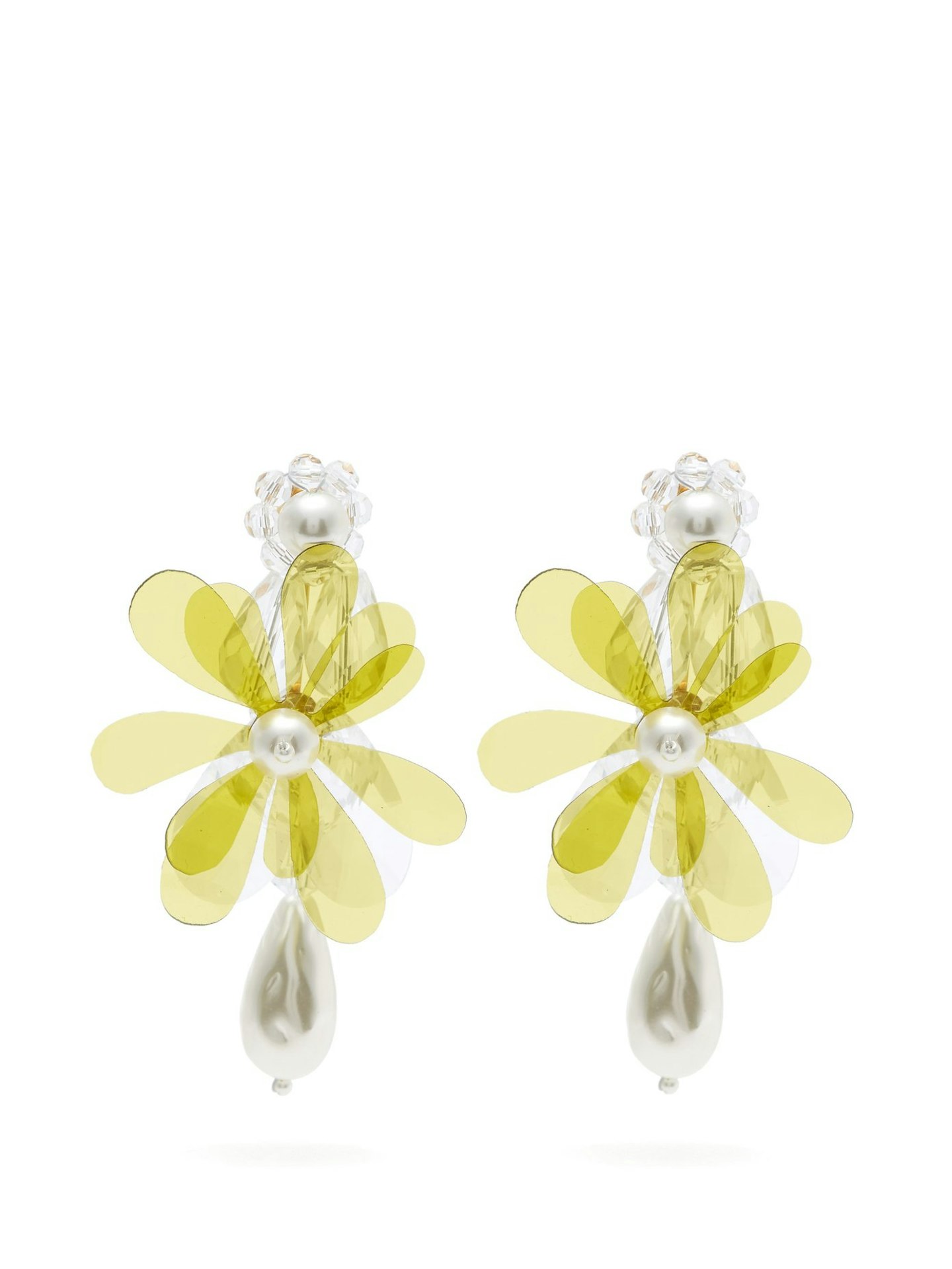 Simone Rocha, Beaded Flower Drop Earrings, £370, Matchesfashion.com