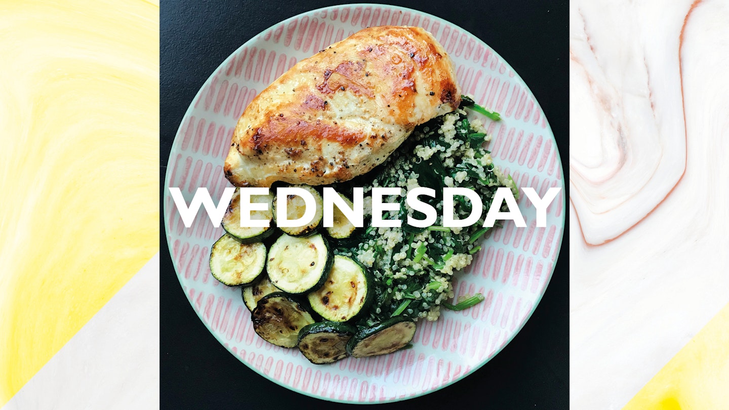 Wednesday – Chicken with green quinoa, 25 mins