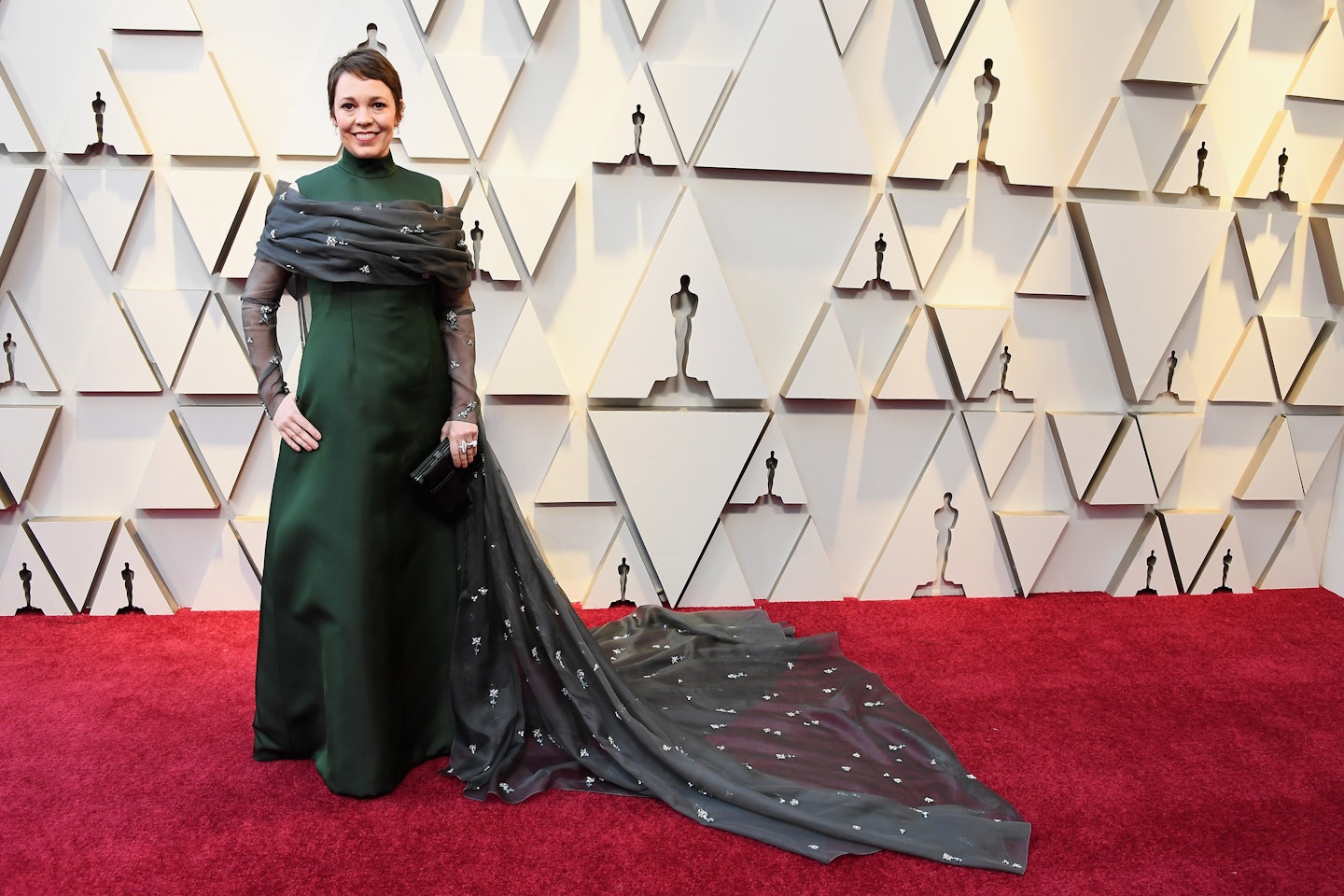 Olivia Colman Prada dress Oscars 2019
