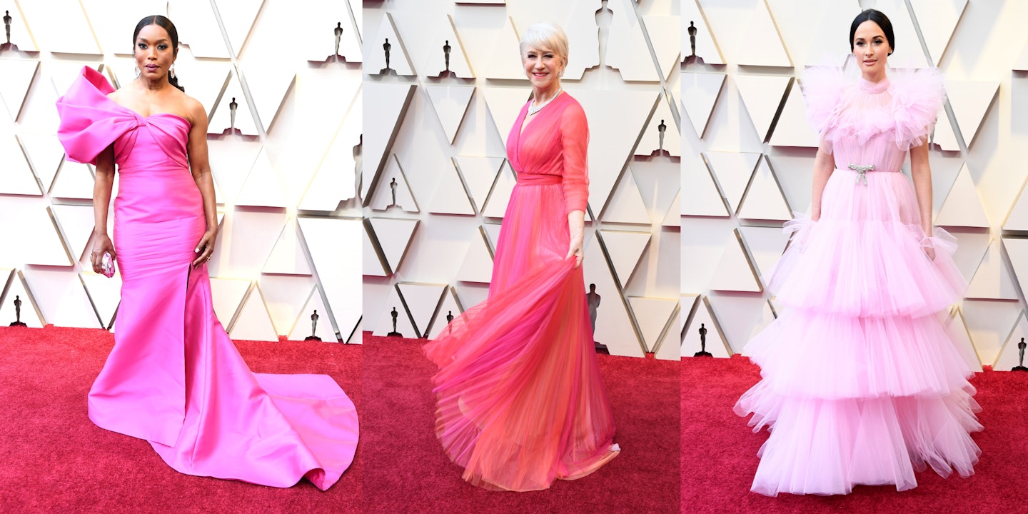 Oscars pink dresses Angela Basset Helen Mirren Kacey Musgraves