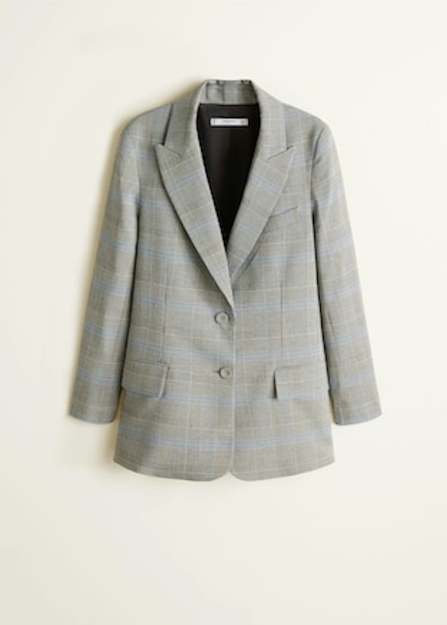 Mango Check structured blazer