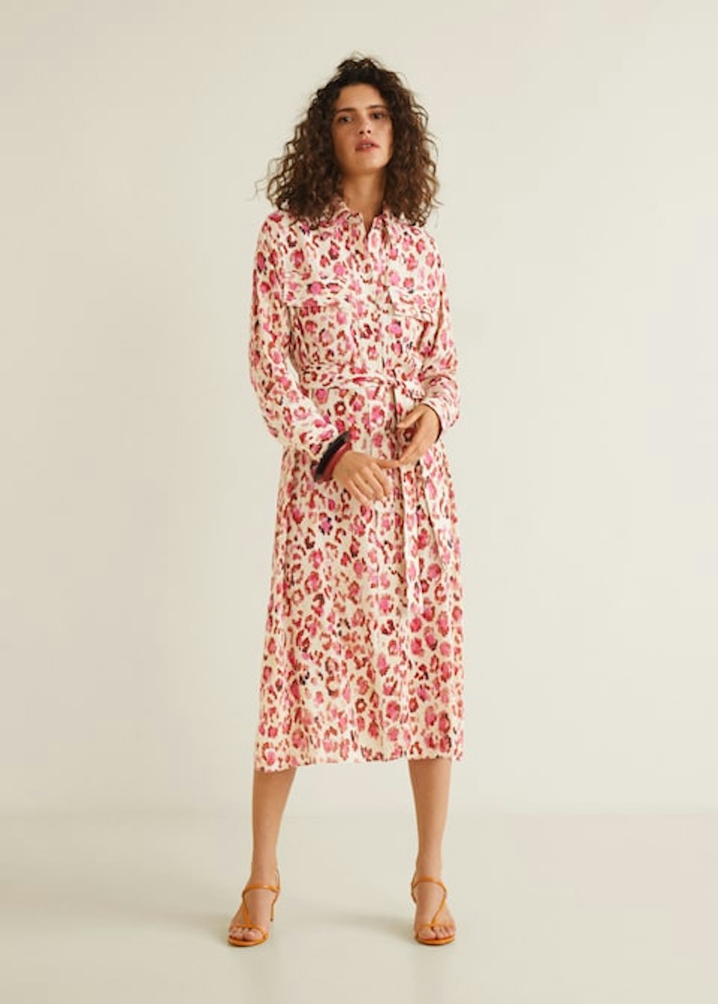 Mango midi printed dress