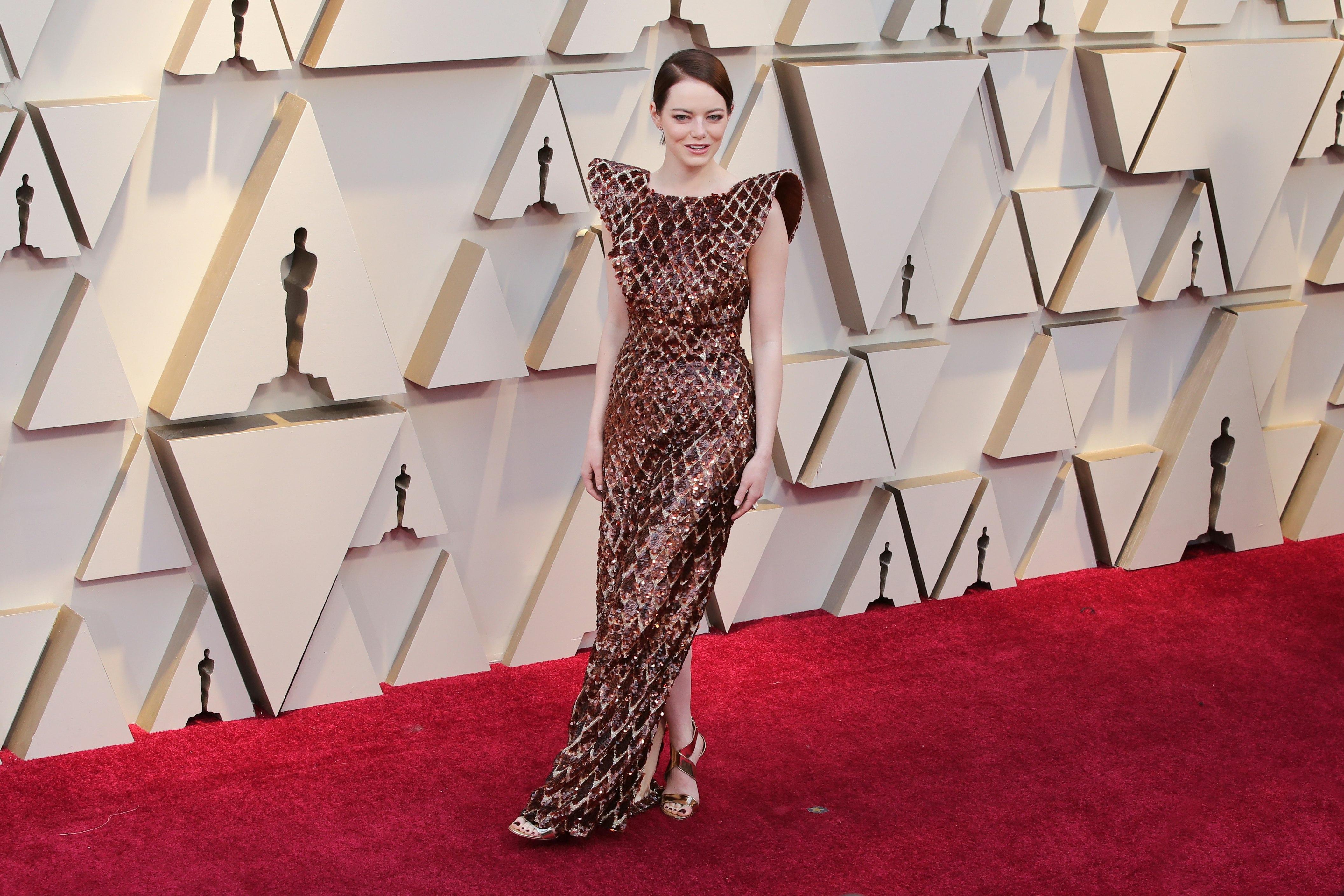 Emma Stone In Louis Vuitton - 2019 Oscars - Red Carpet Fashion Awards