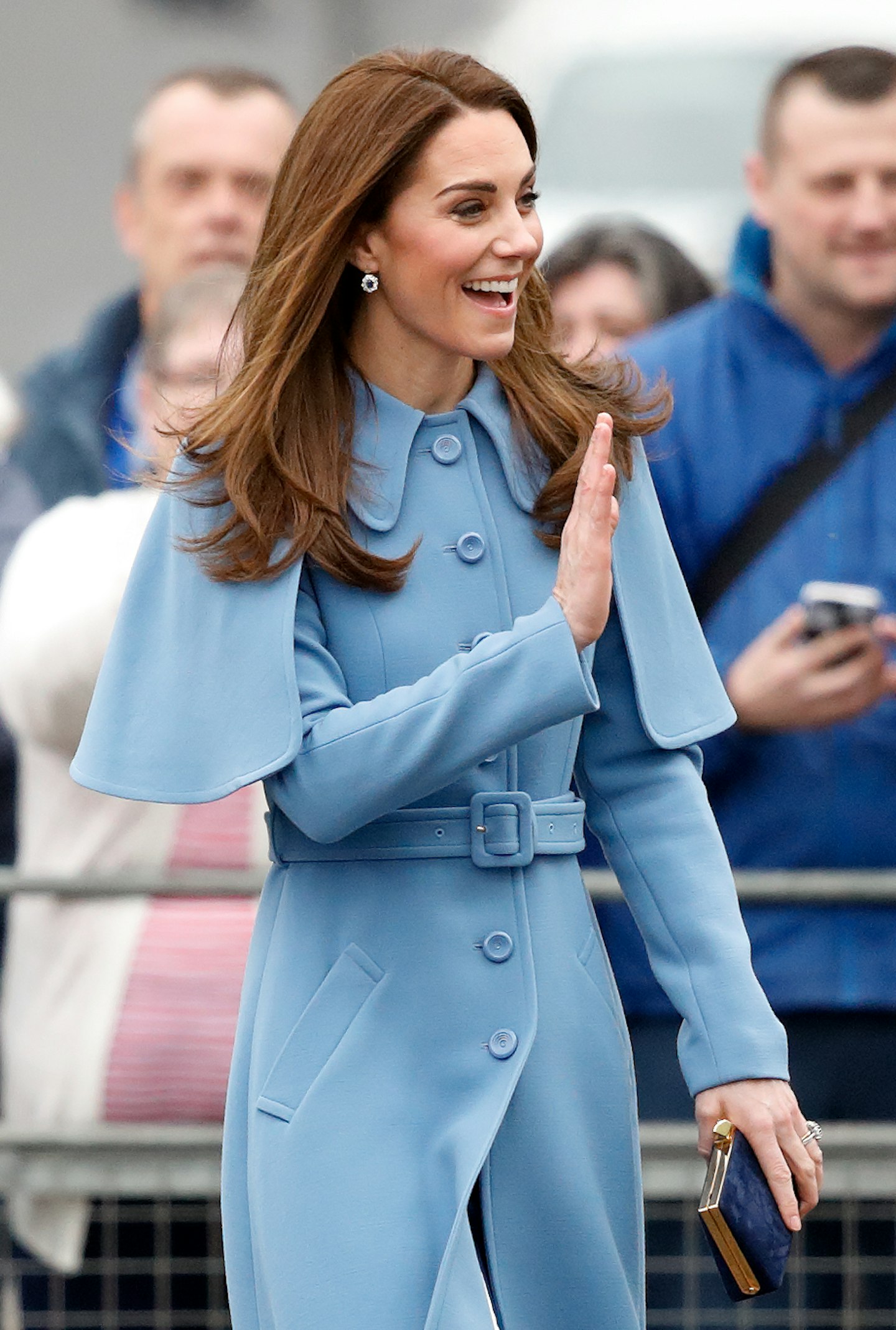 Kate Middleton blue Mulberry coat