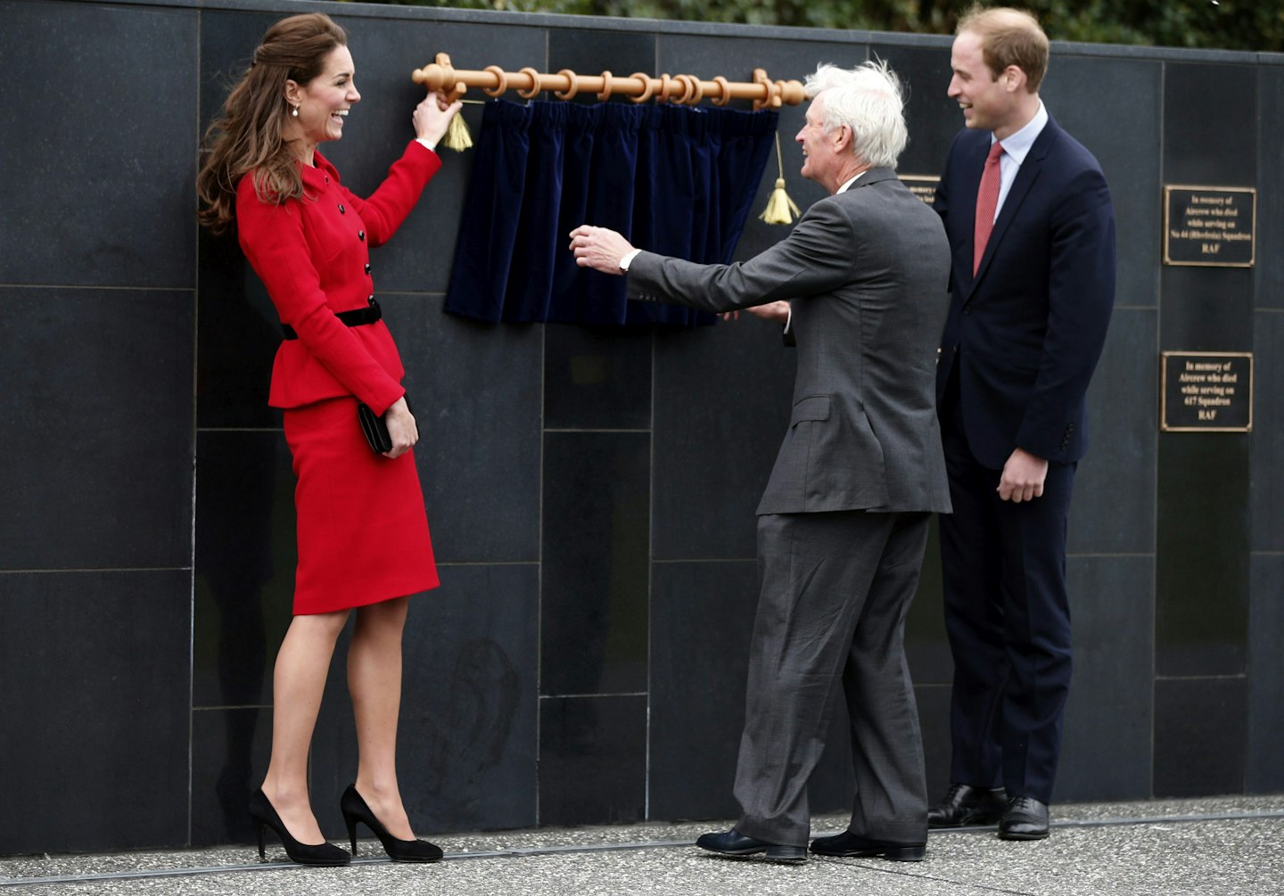 Kate Middleton red suit new zealand