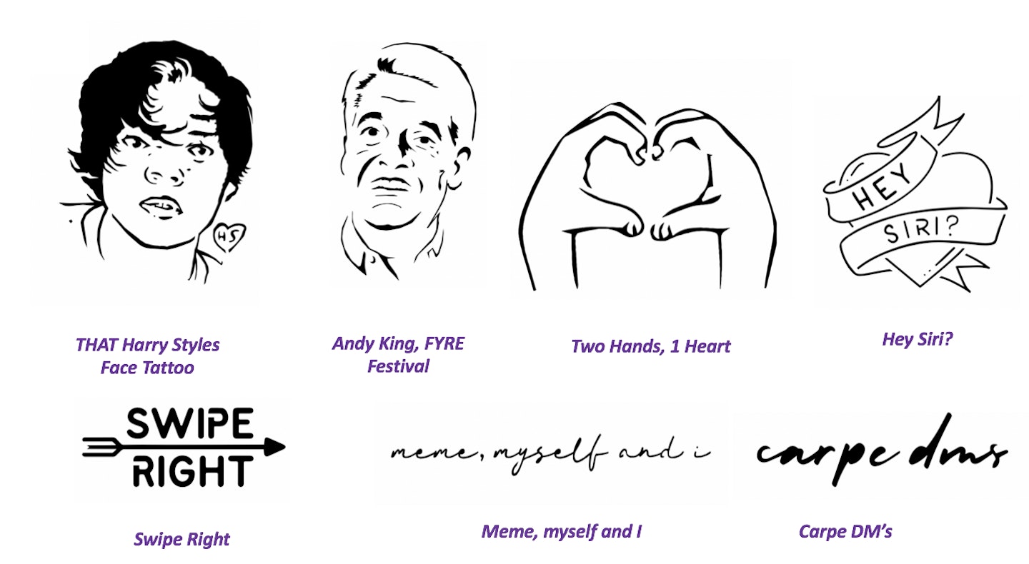 harry styles face tattoo