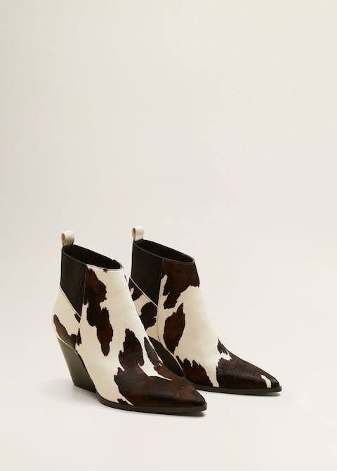 Cow print 2024 boots mango