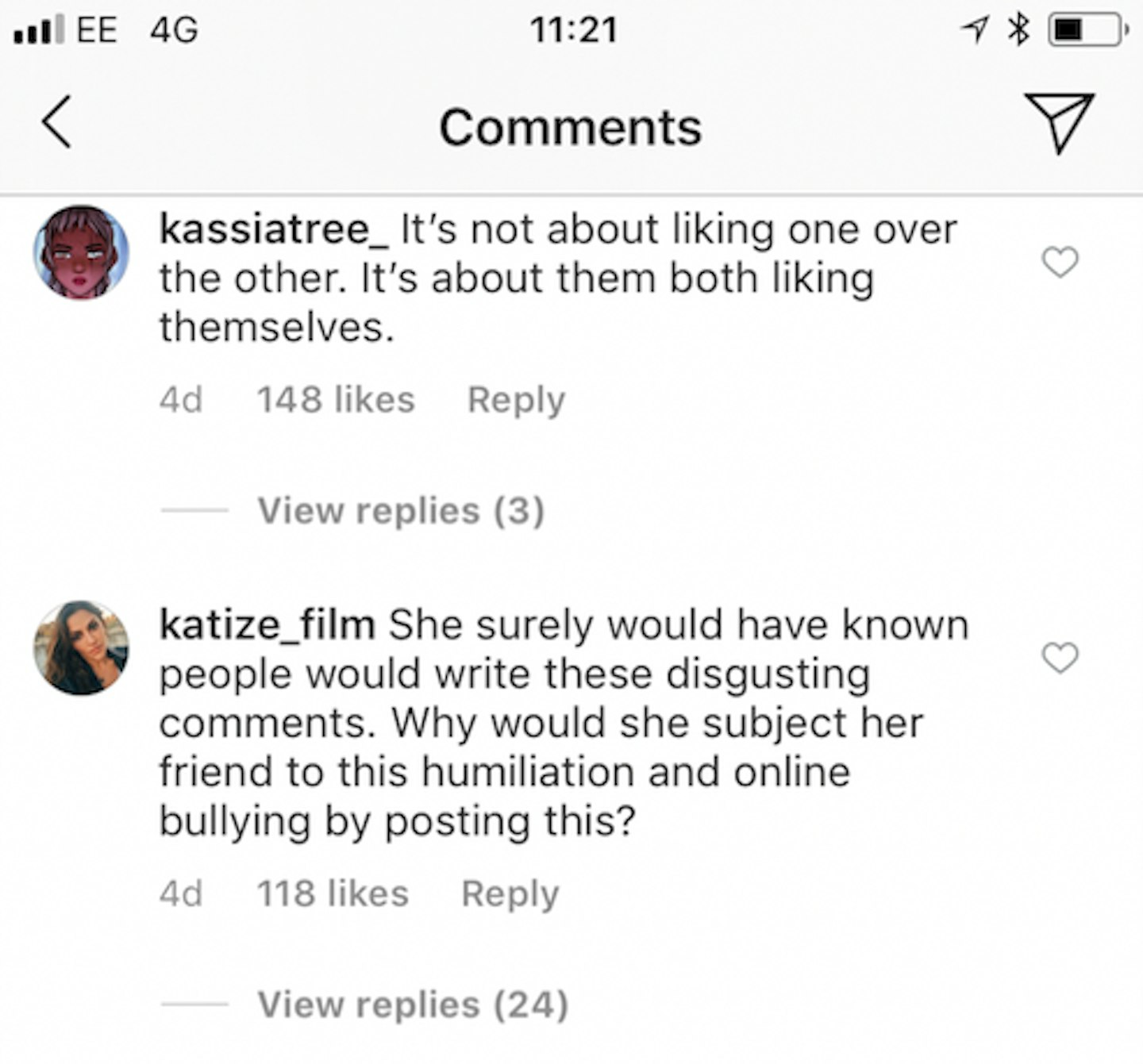 Instagram comments 1 