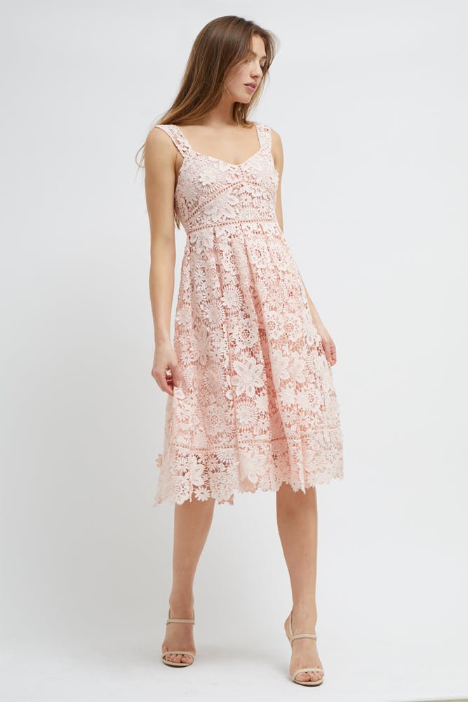 French connection sale pink lace dress