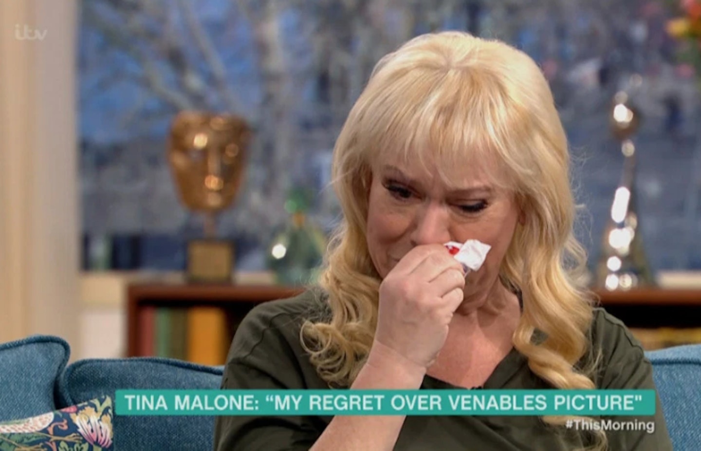 Tina Malone cries on This Morning