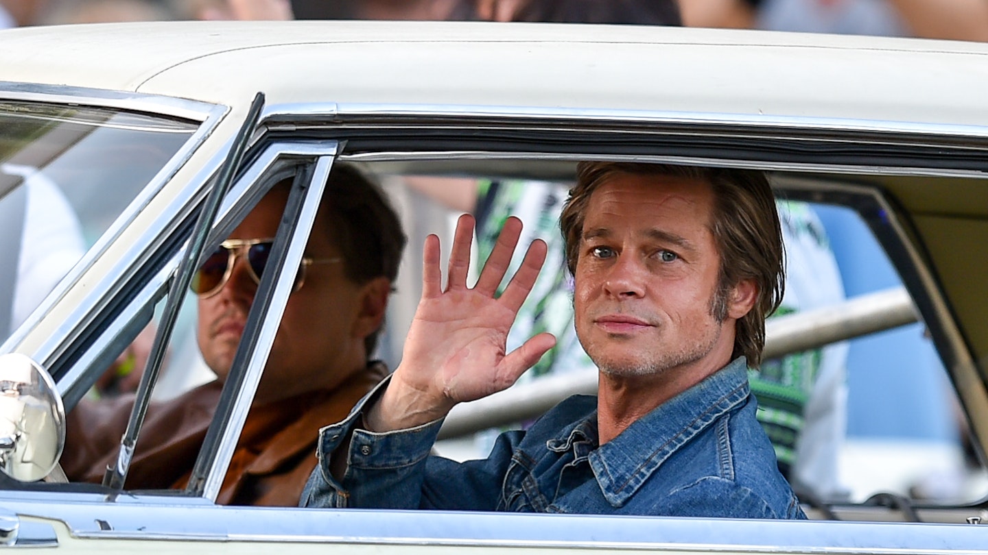 Leonardo DiCaprio and Brad Pitt are seen the set of Once Upon a Time In Hollywood, of which the trailer has just been released 