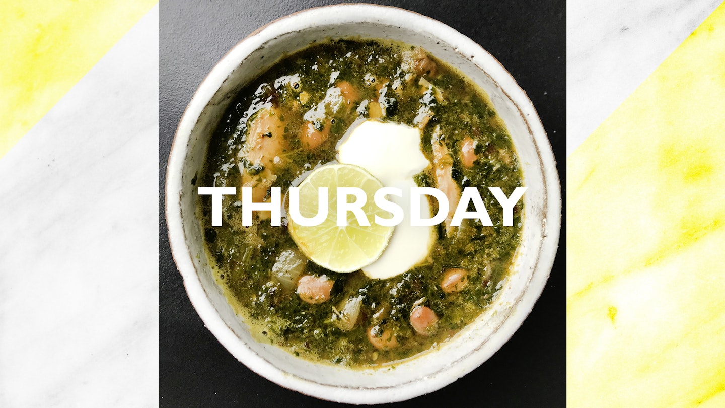 Thursday – Chicken and pinto bean soup, 30 mins