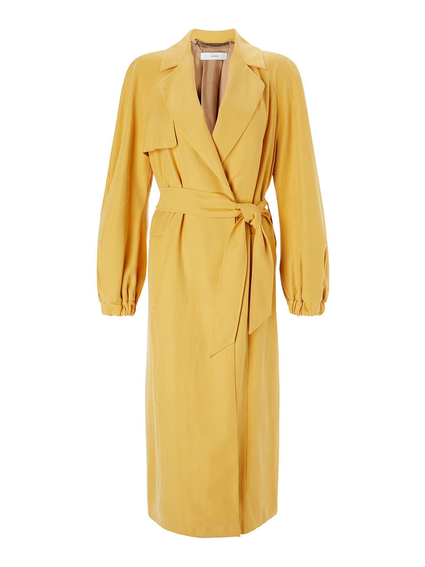 John Lewis & Partners yellow trench coat with sleeves 