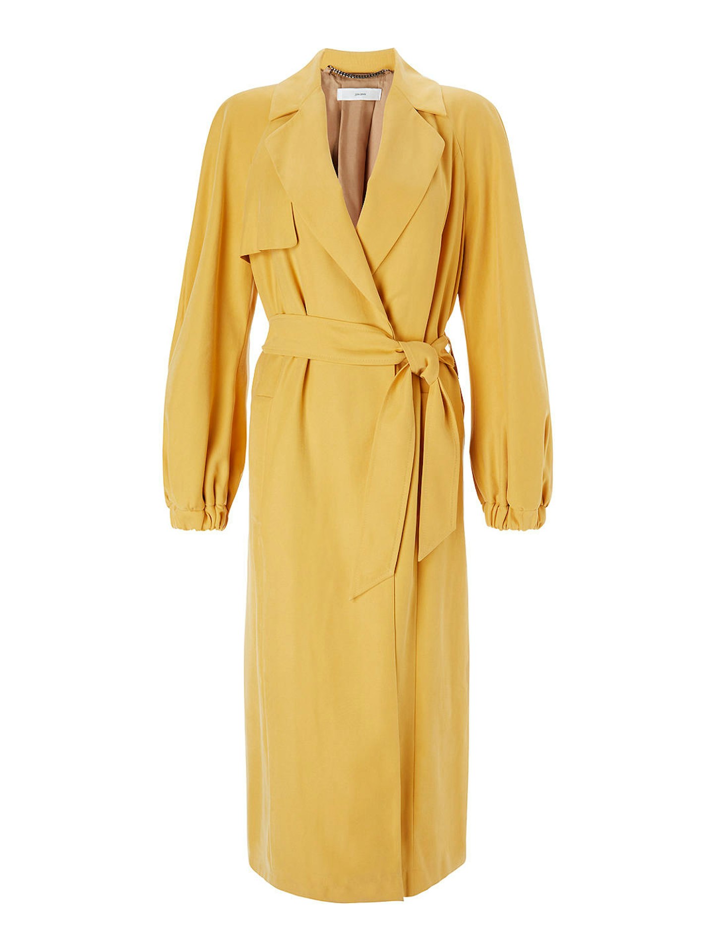 John Lewis & Partners yellow trench coat with sleeves