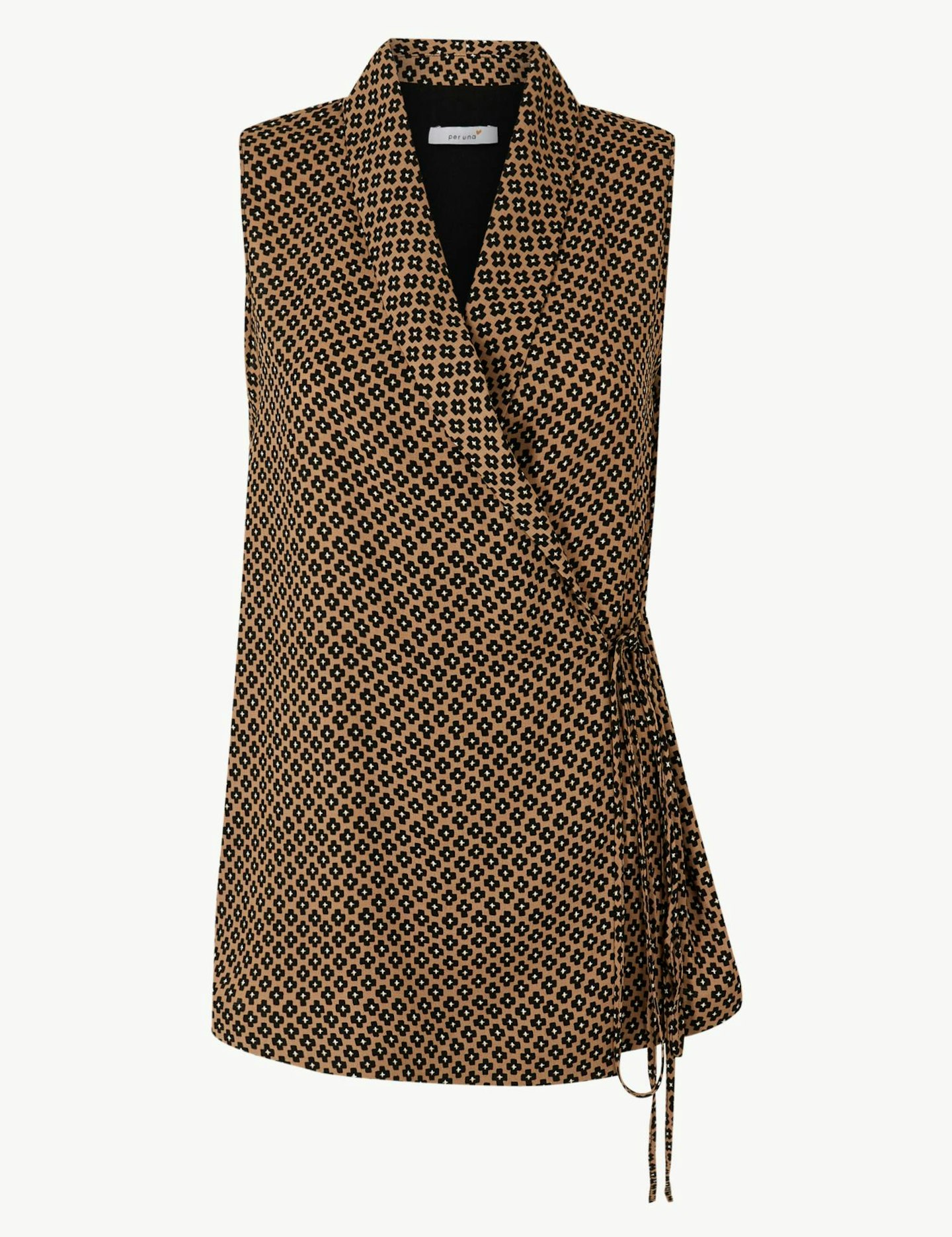 Geometric Print Sleeveless Wrap Blouse, £45