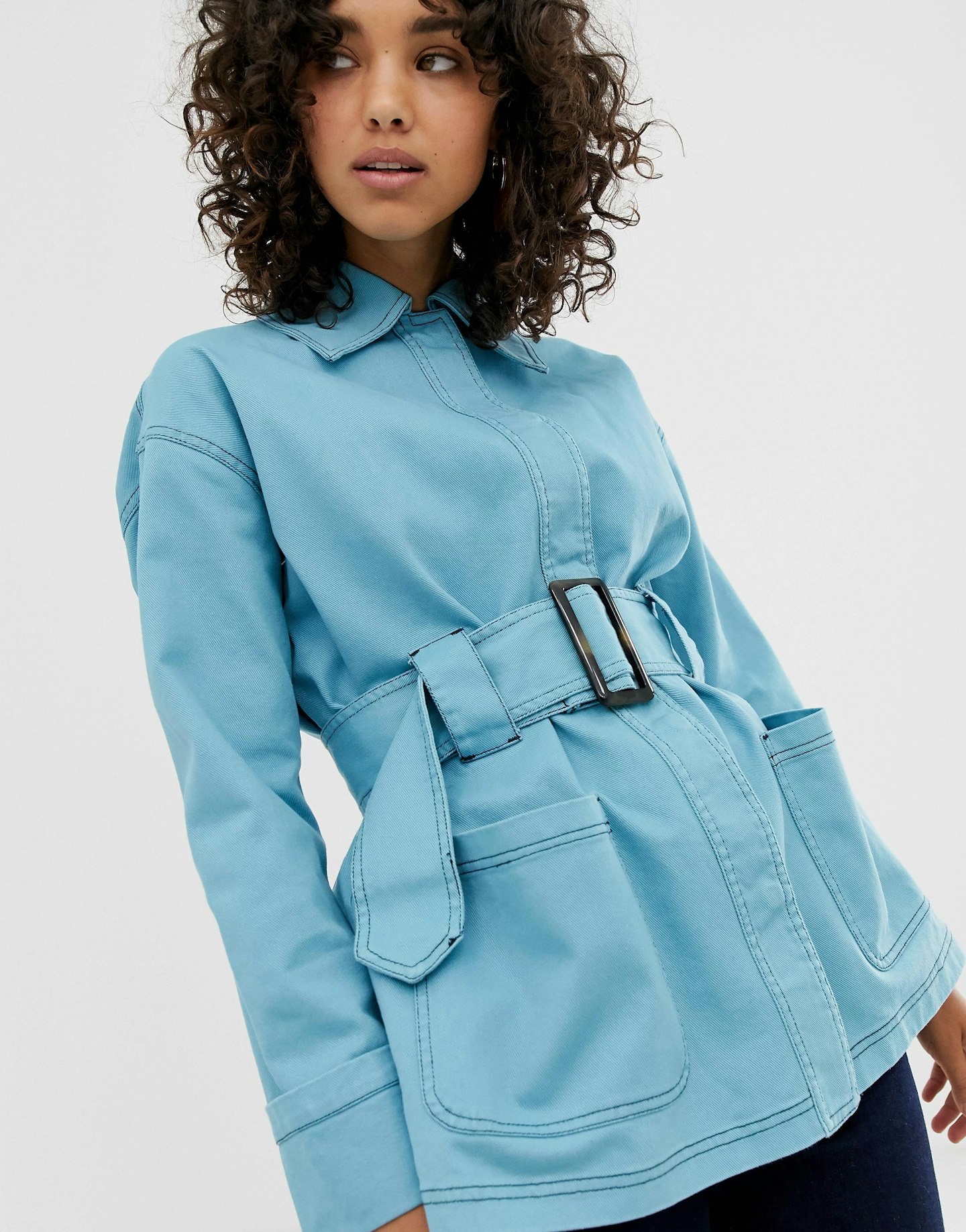 ASOS, Belted Jacket With Contrast Stitching, £45
