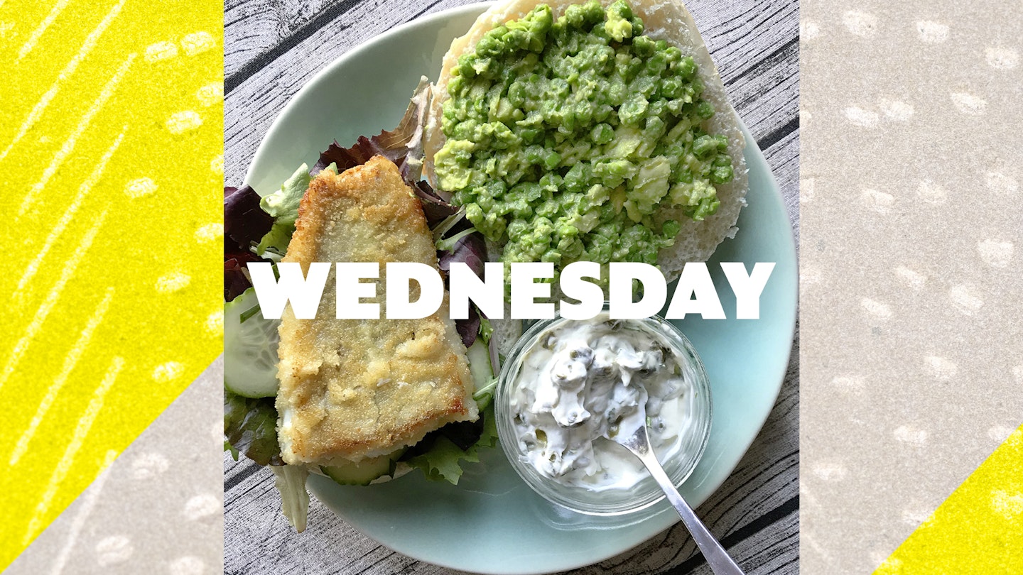 Wednesday – Grown up fish finger butty, 25 mins 
