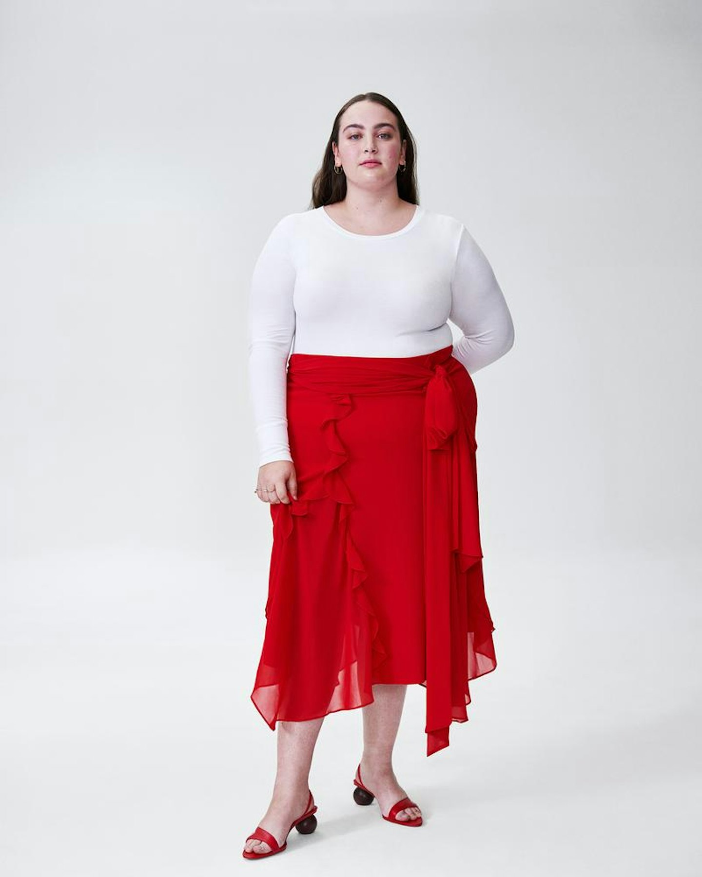 Red Ruffle Skirt, £114.73