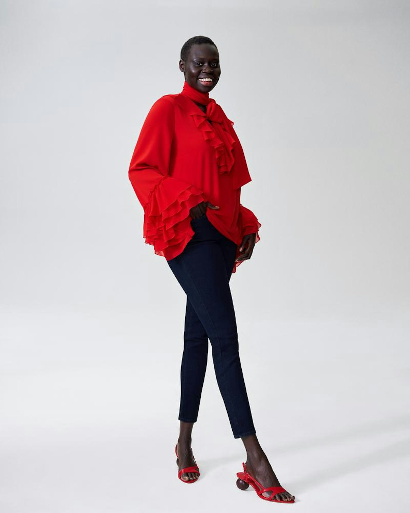 Red Ruffle Blouse, £114.73