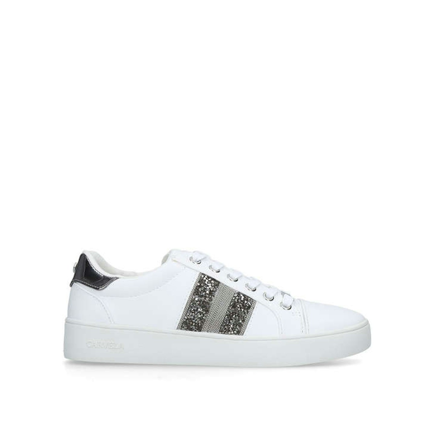 White Embellished Trainers, £99