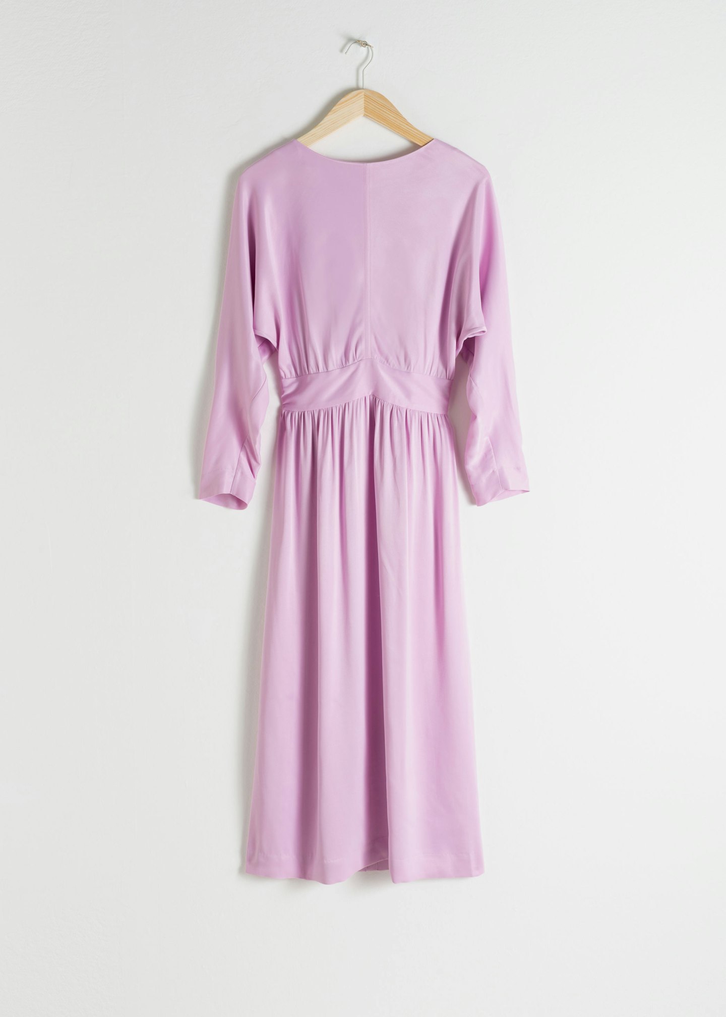 Long Sleeve Satin Midi Dress, £89