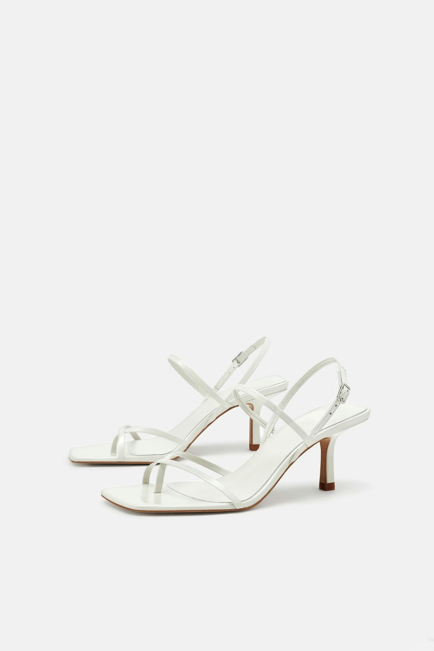 Zara, White Low Heel Sandals, £55.99