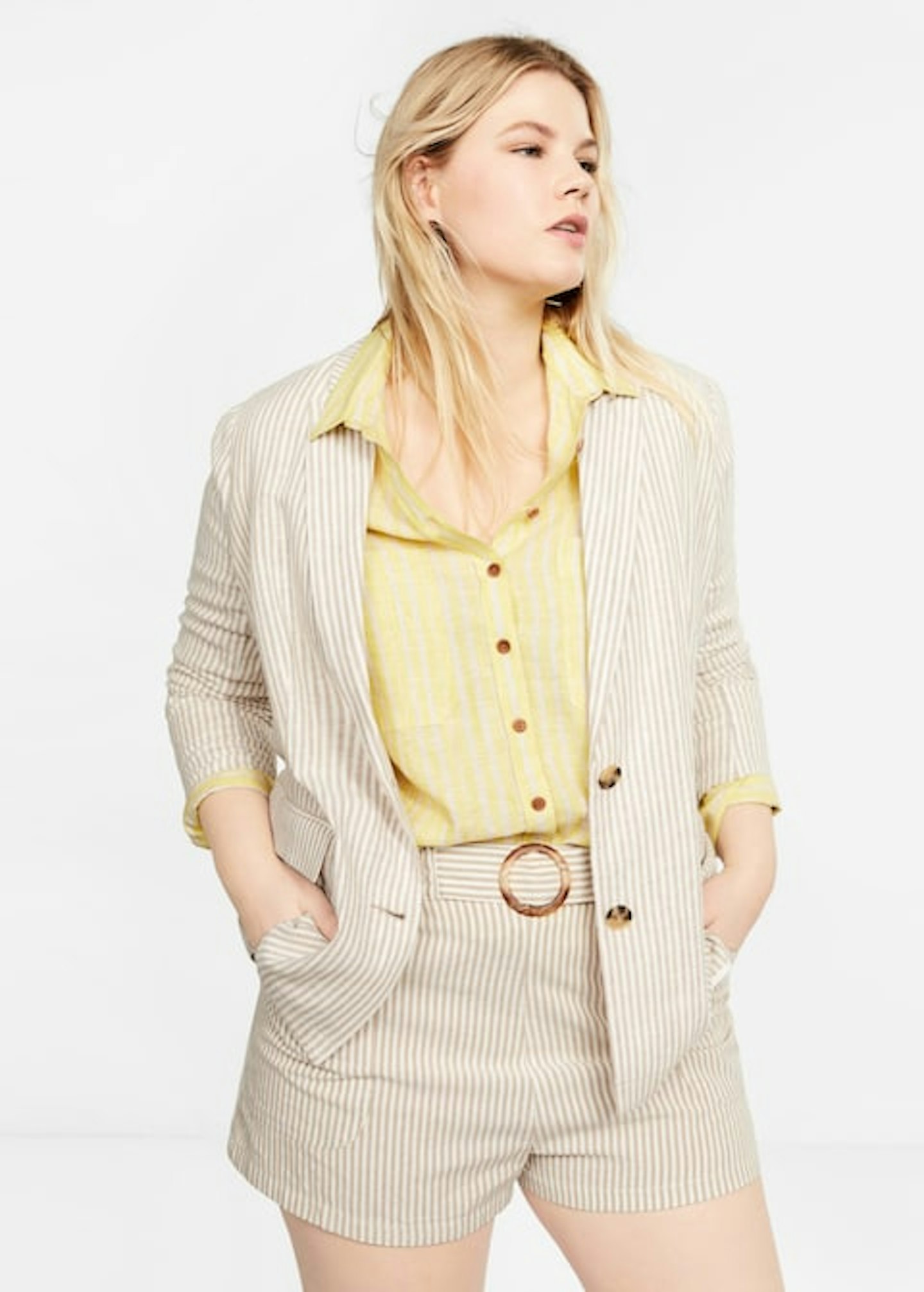 Violeta, Cotton Stripe Shorts, £35.99