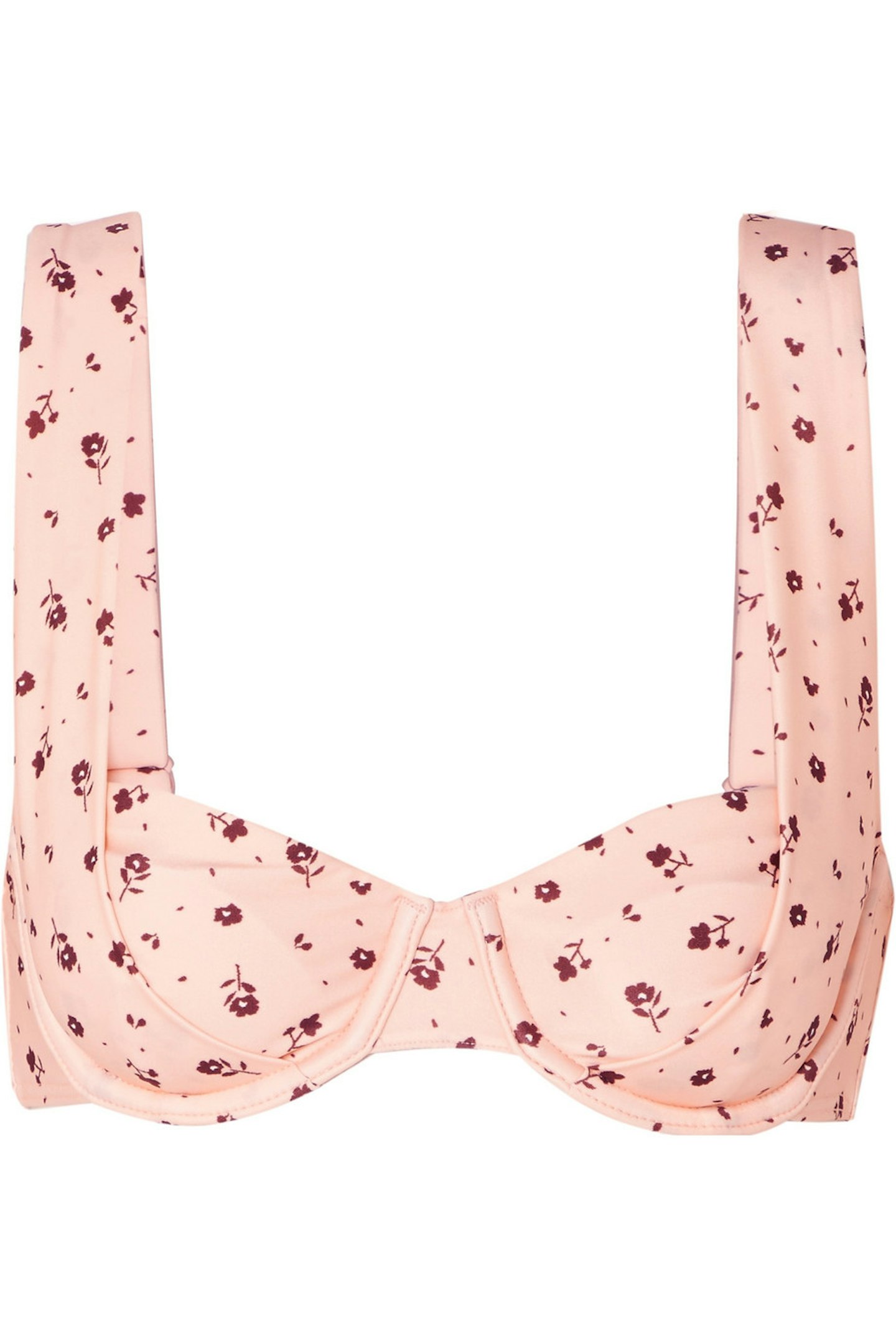 Peony, Floral Print Underwired Bikini Top, £80