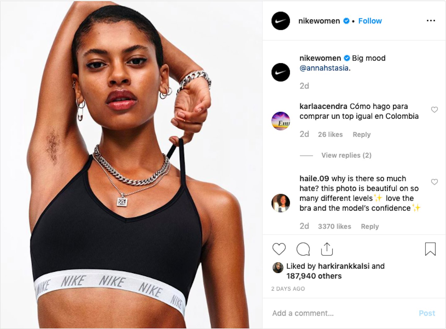 Feminist Instagram Holds Its Own As Nike's Ad Featuring Armpit