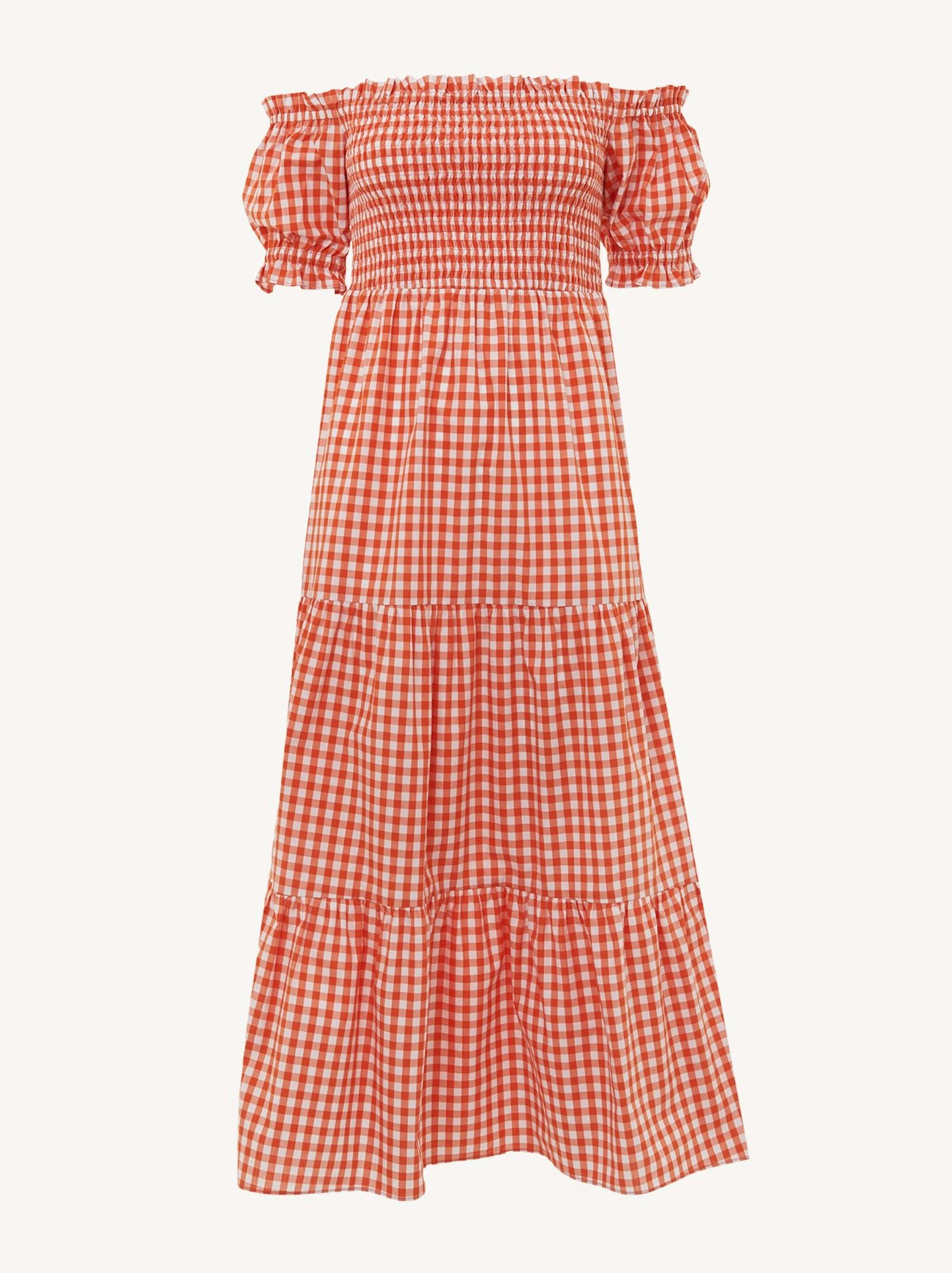 Alma Gingham Smocked Dress, £145