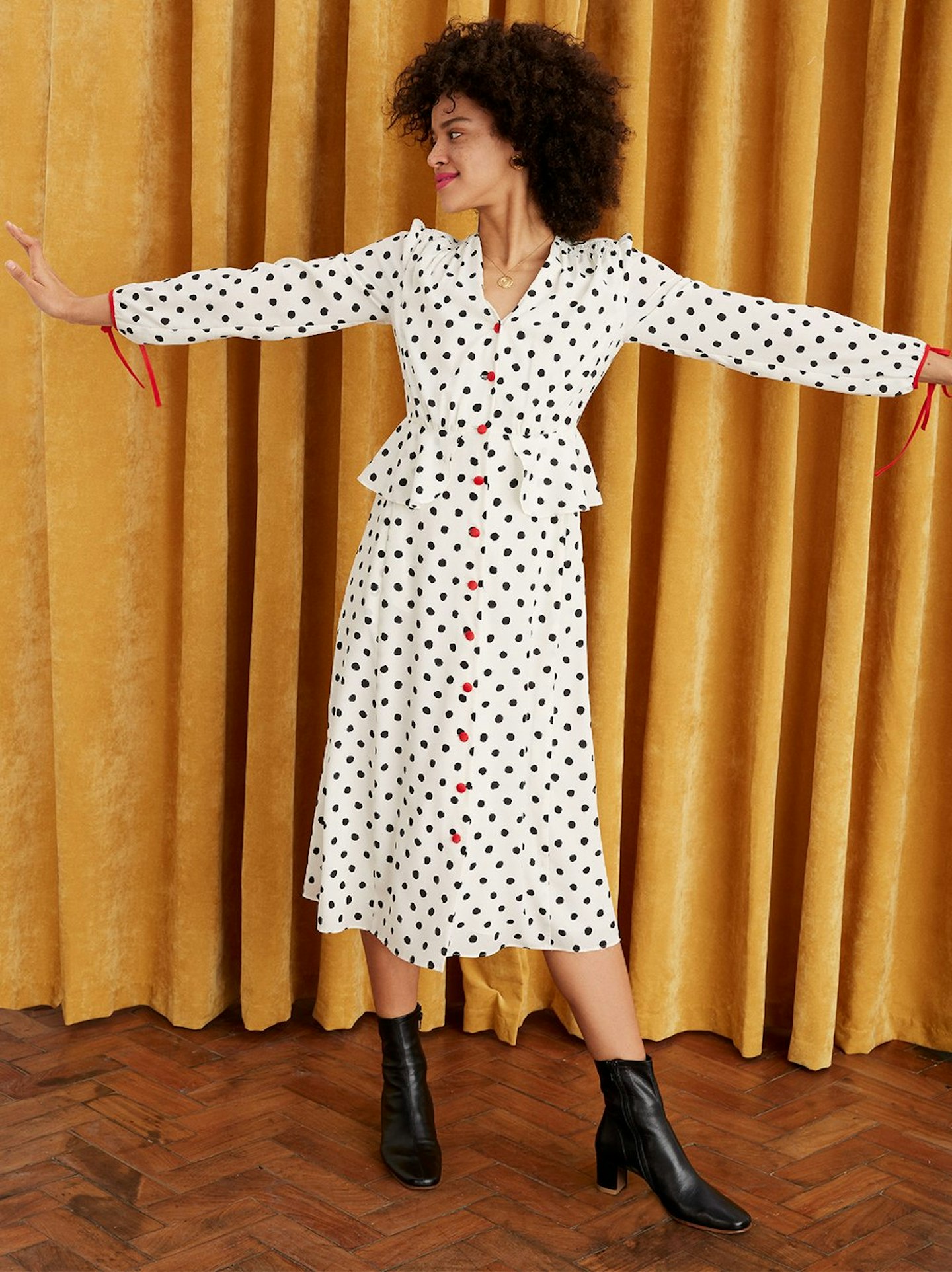Lana Polka Dot Vintage Dress, £145