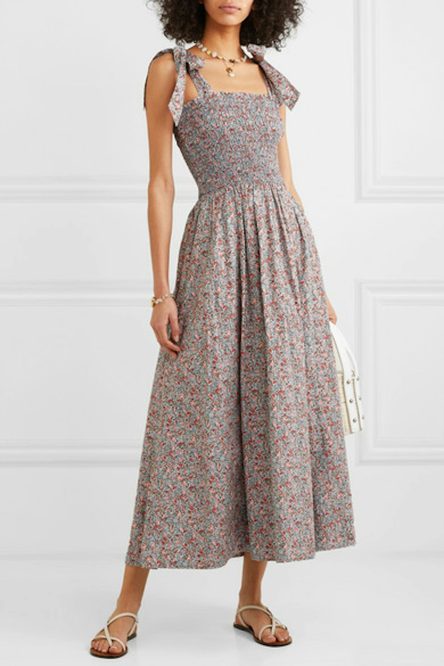 Jasmine Shirred Floral Print Maxi Dress, £265